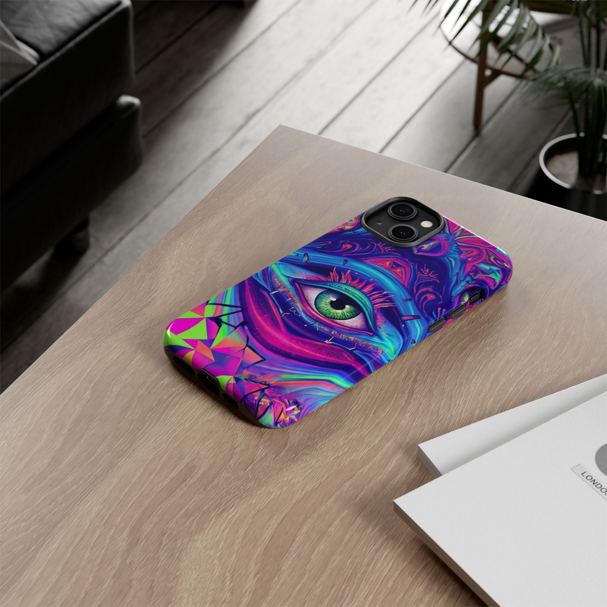 Psychedelic Third Eye Phone Case — Vibrant Retro Trippy Protective Cover