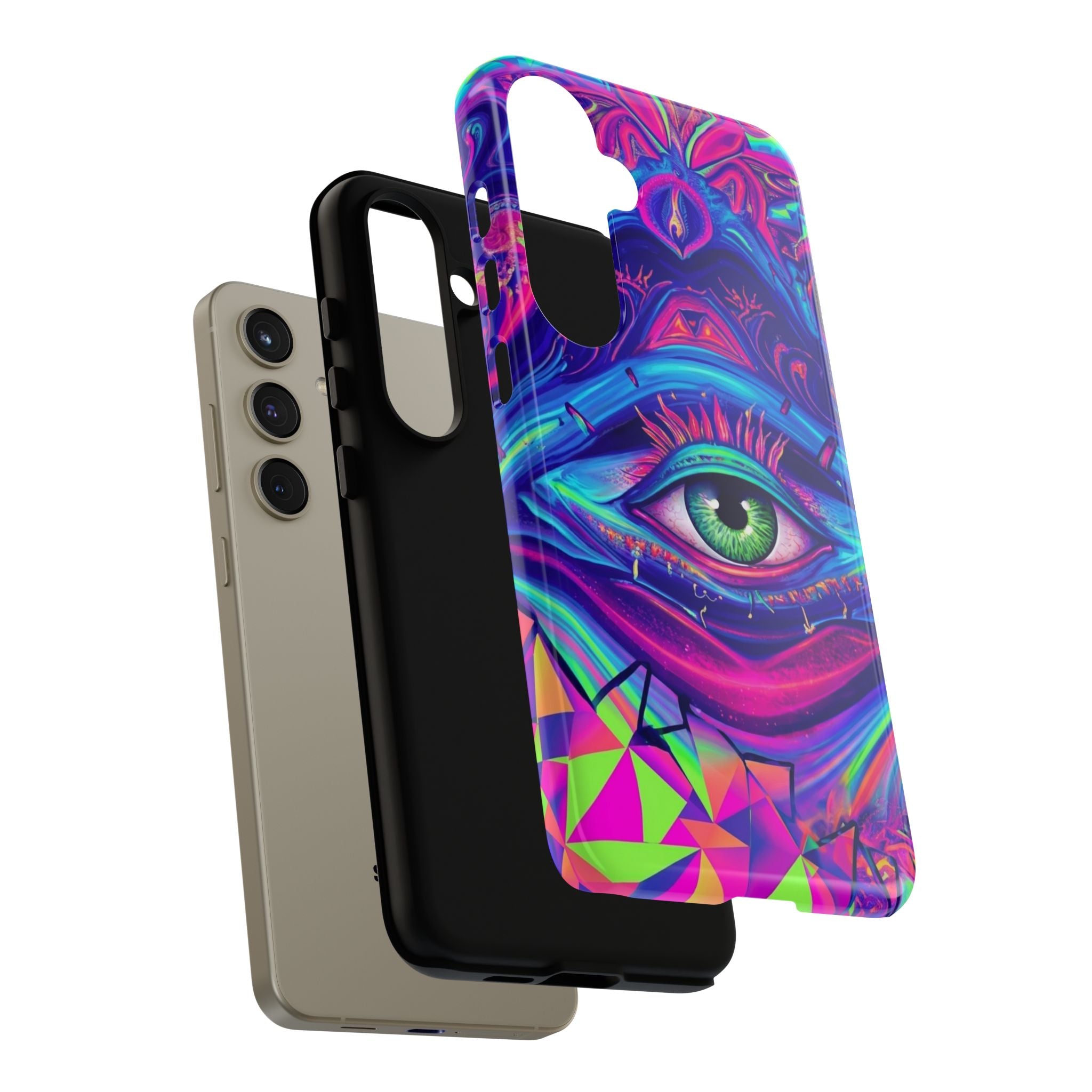 Psychedelic Third Eye Phone Case — Vibrant Retro Trippy Protective Cover