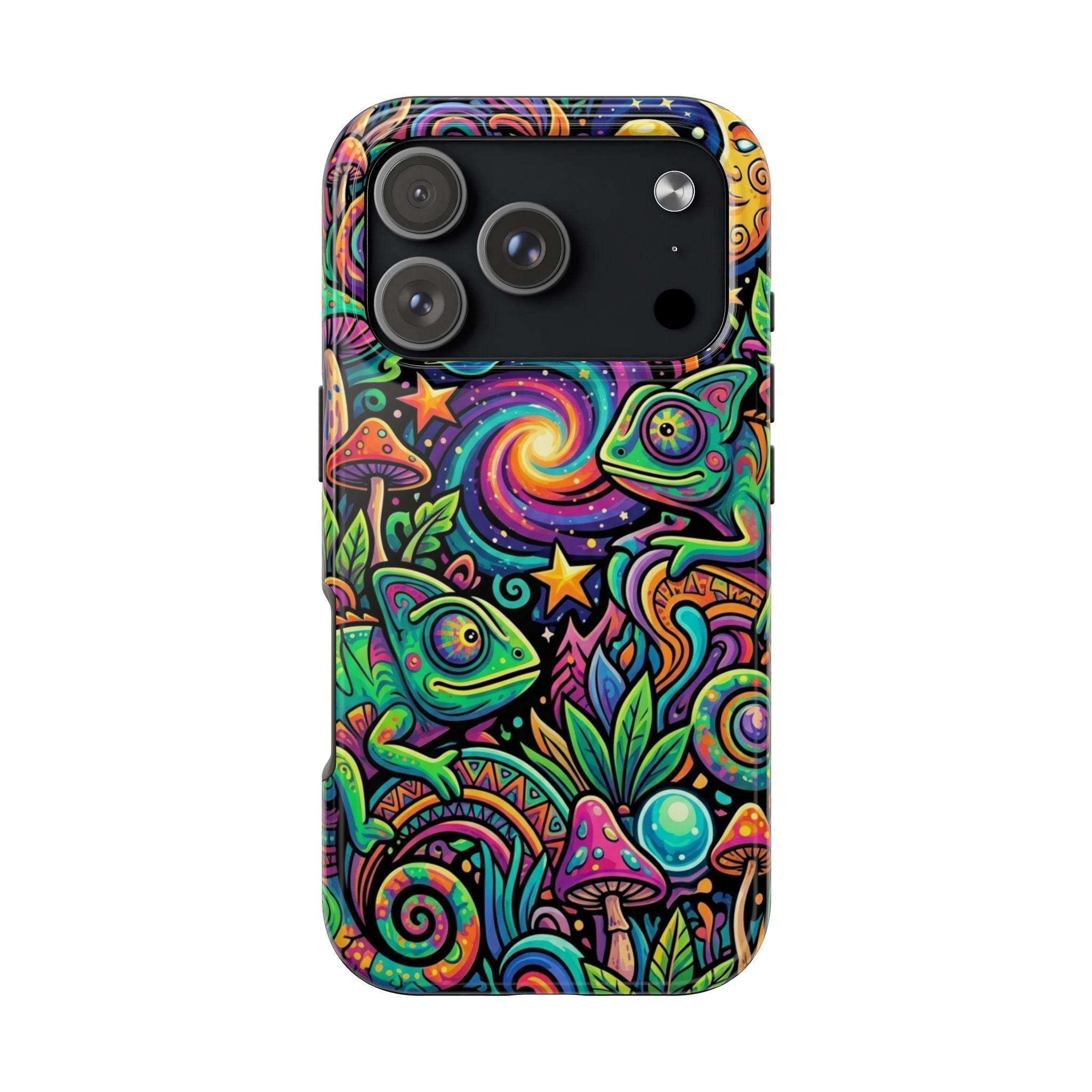Psychedelic Chameleon Swirl Tough Phone Case