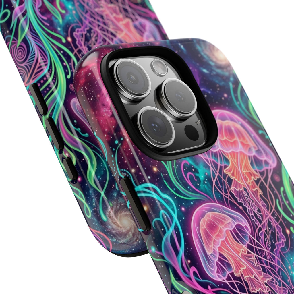 Jellyfish Galaxy Phone Case – Neon Sea Mushroom Tough Case
