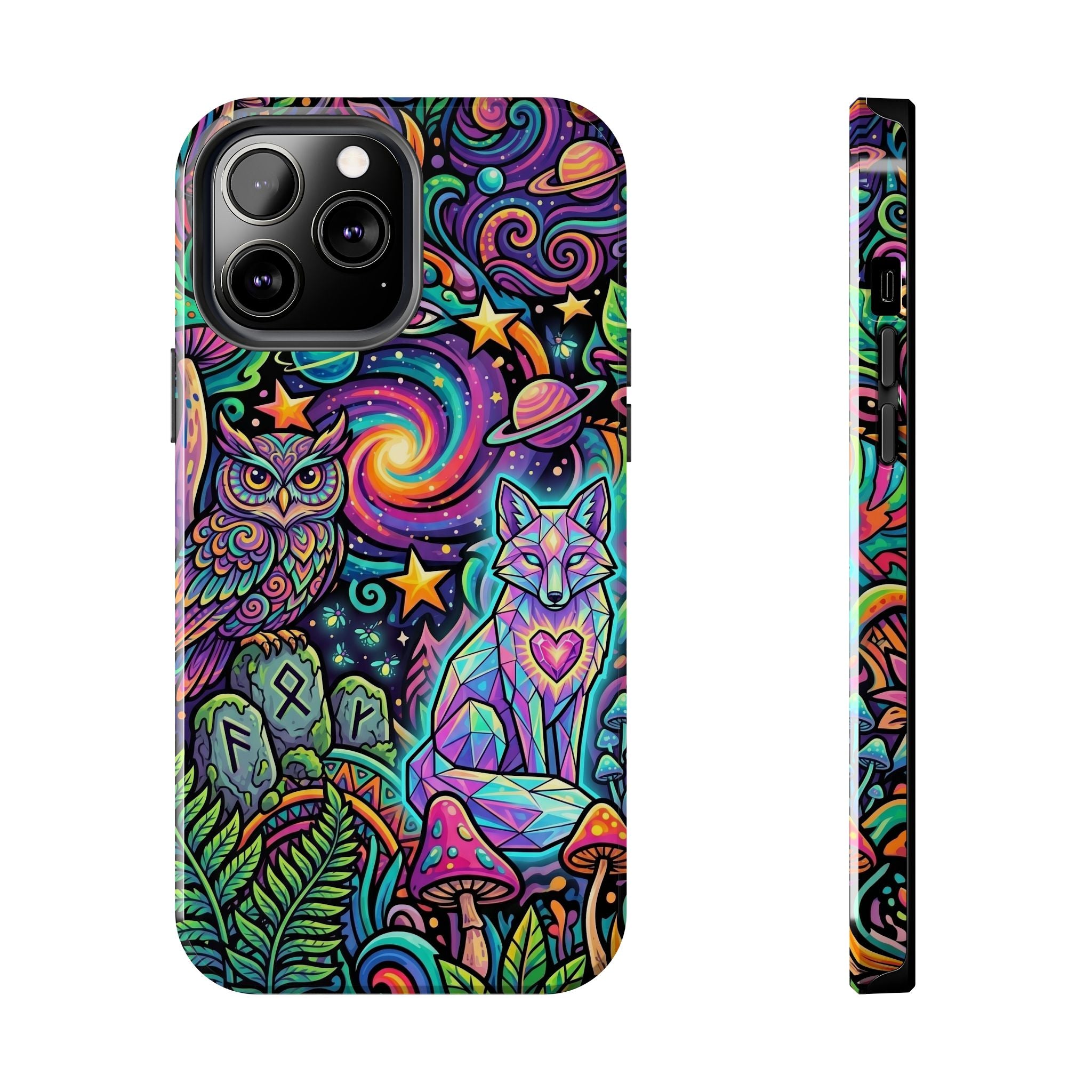 Psychedelic Owl/Wolf Tough Phone Cases