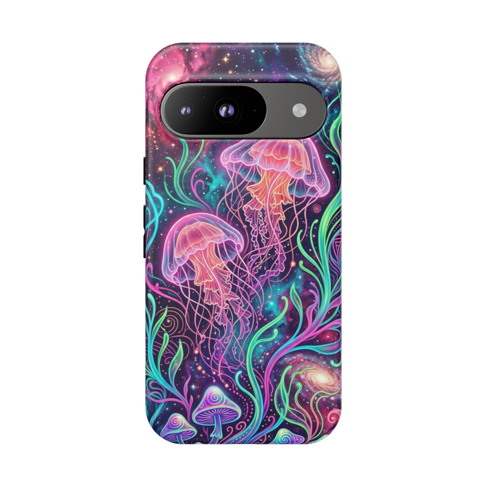 Jellyfish Galaxy Phone Case – Neon Sea Mushroom Tough Case