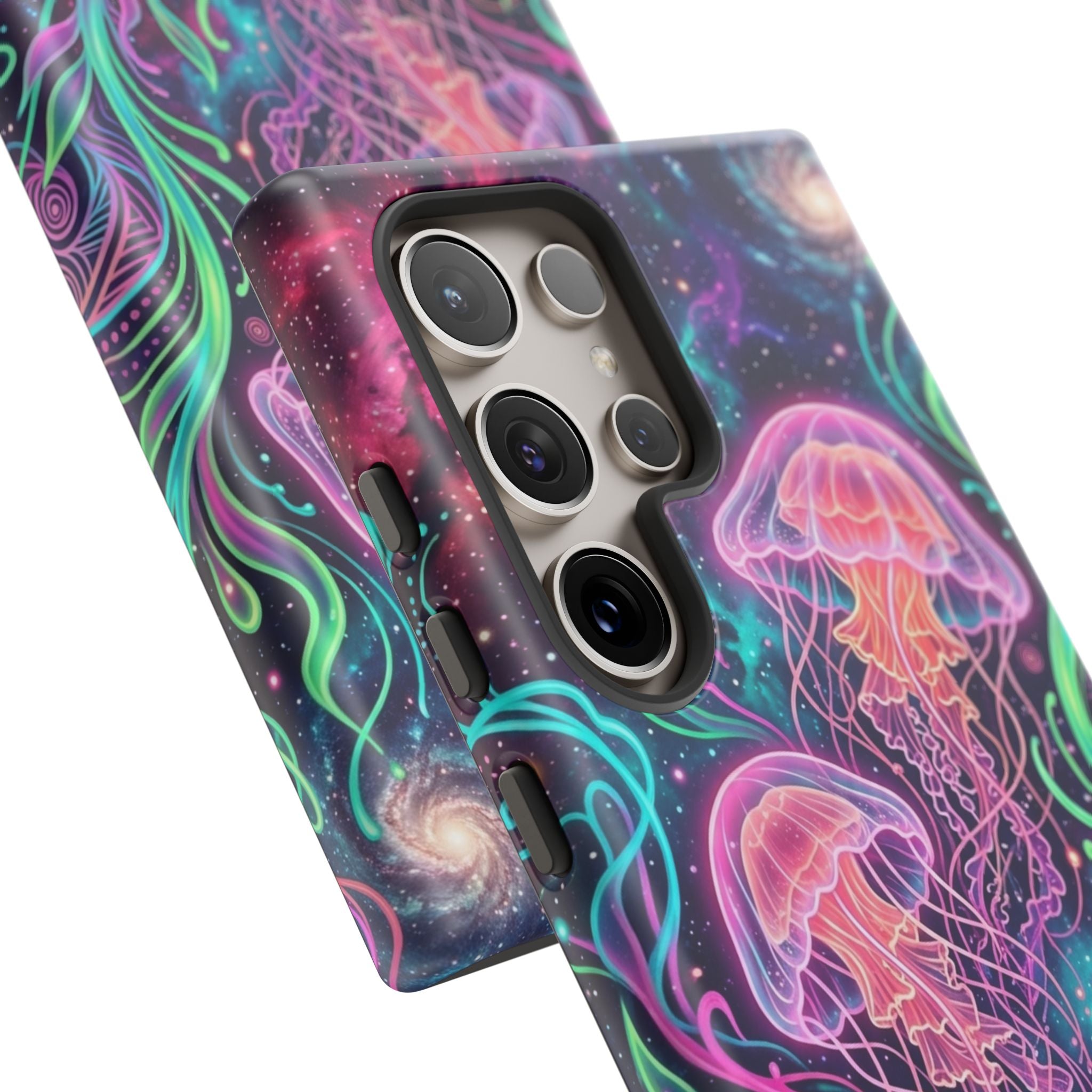 Jellyfish Galaxy Phone Case – Neon Sea Mushroom Tough Case