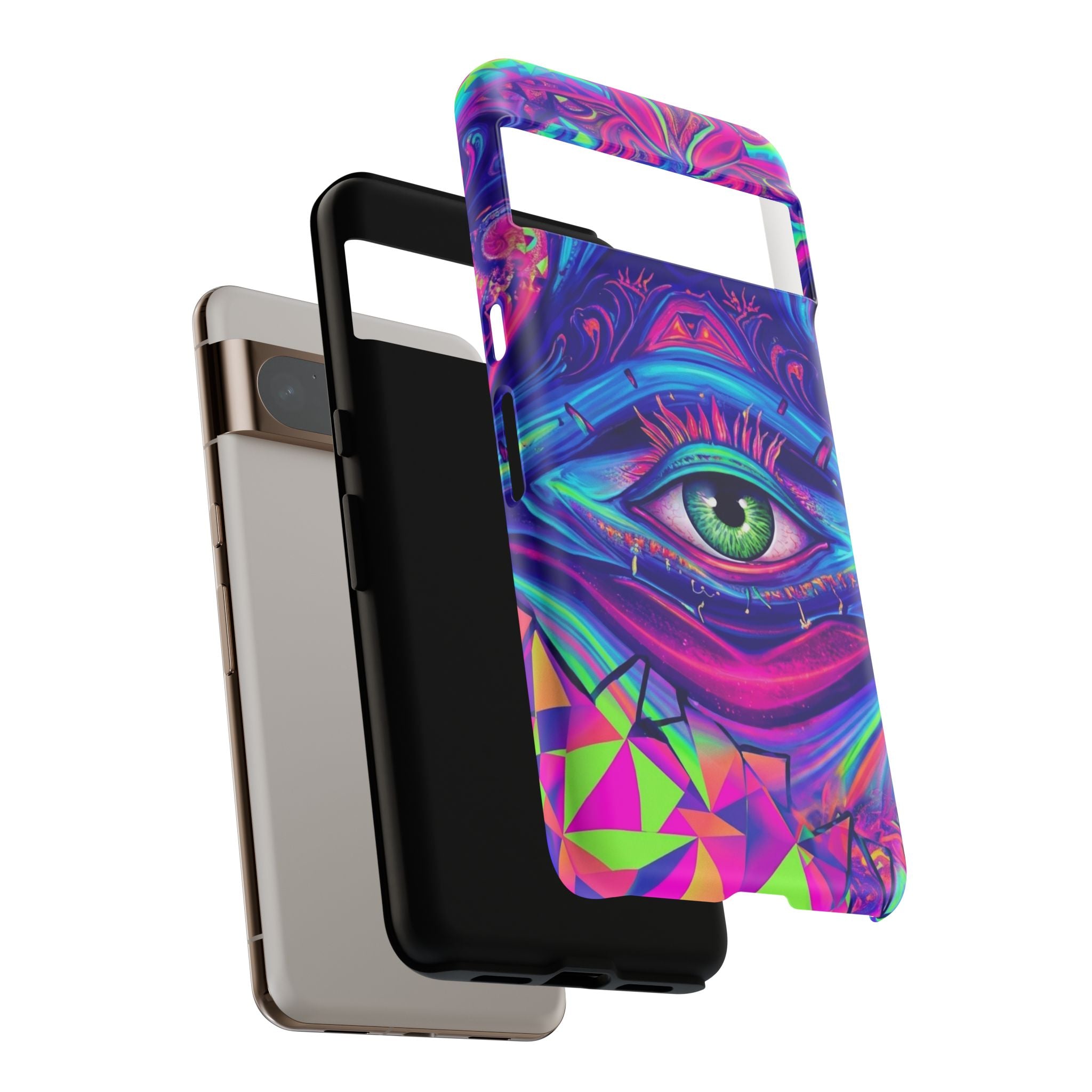 Psychedelic Third Eye Phone Case — Vibrant Retro Trippy Protective Cover