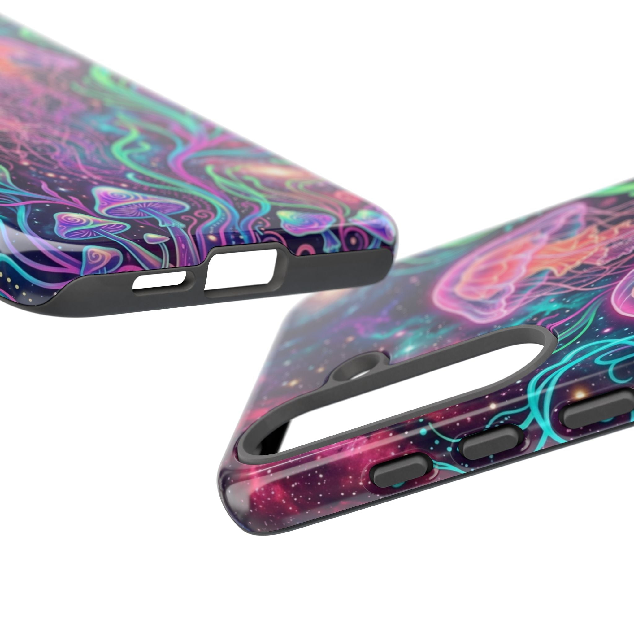 Jellyfish Galaxy Phone Case – Neon Sea Mushroom Tough Case