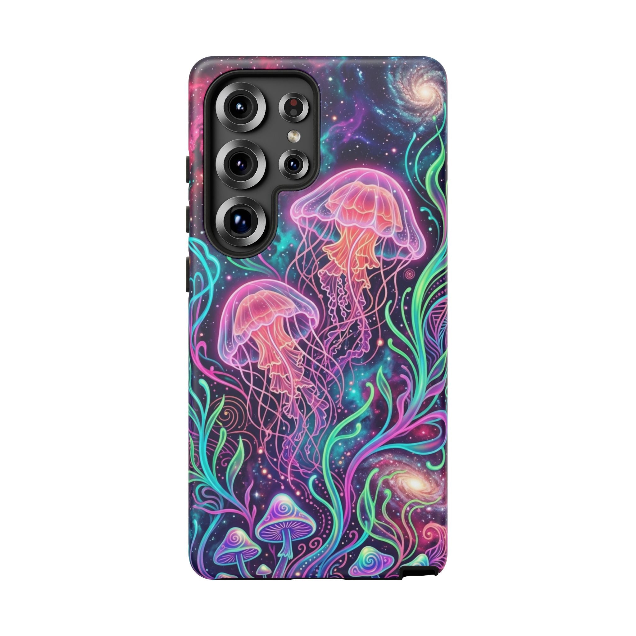 Jellyfish Galaxy Phone Case – Neon Sea Mushroom Tough Case