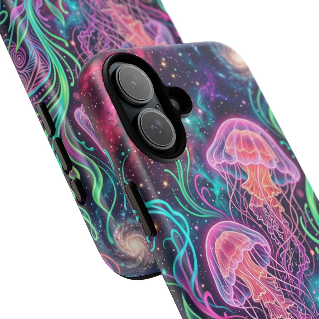 Jellyfish Galaxy Phone Case – Neon Sea Mushroom Tough Case