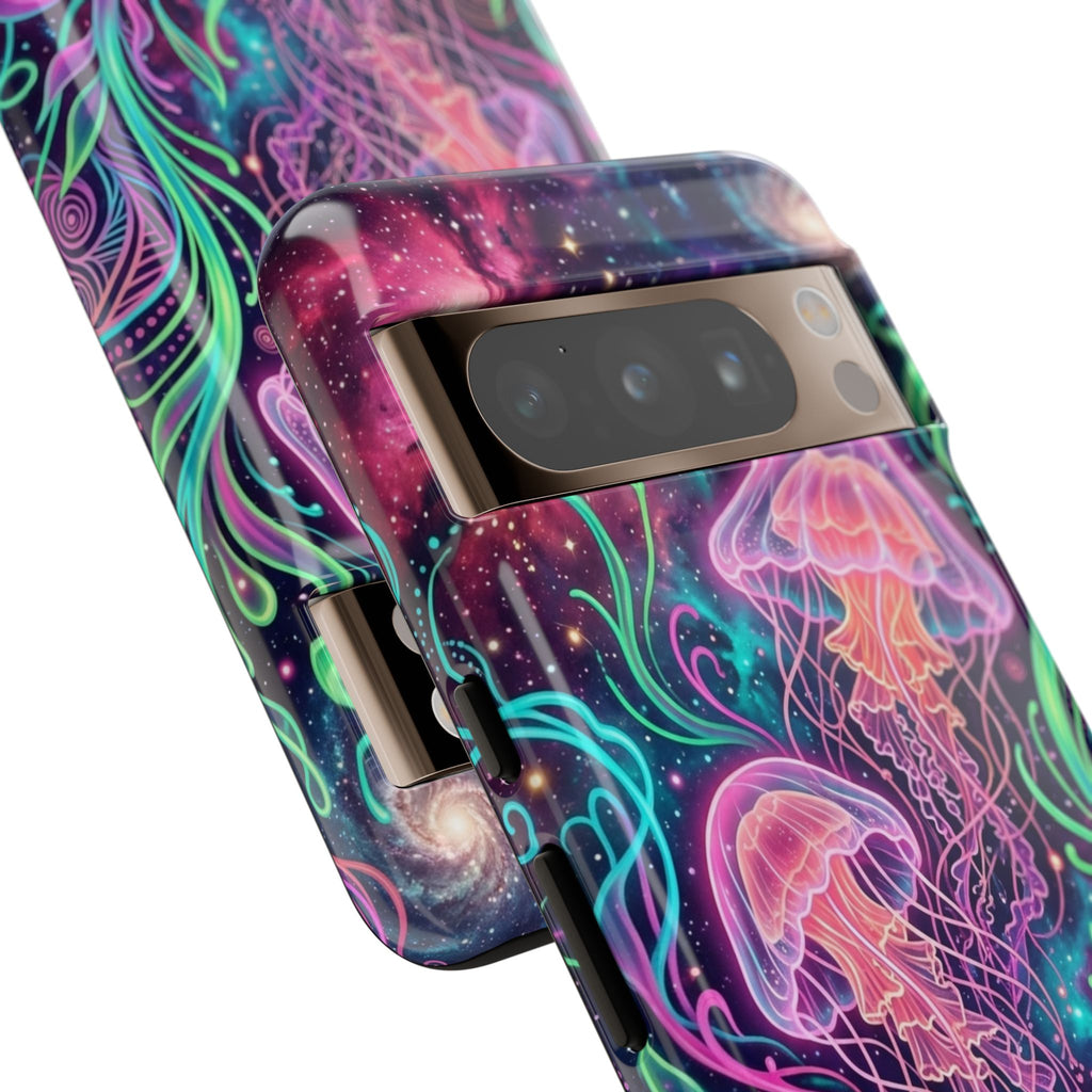 Jellyfish Galaxy Phone Case – Neon Sea Mushroom Tough Case