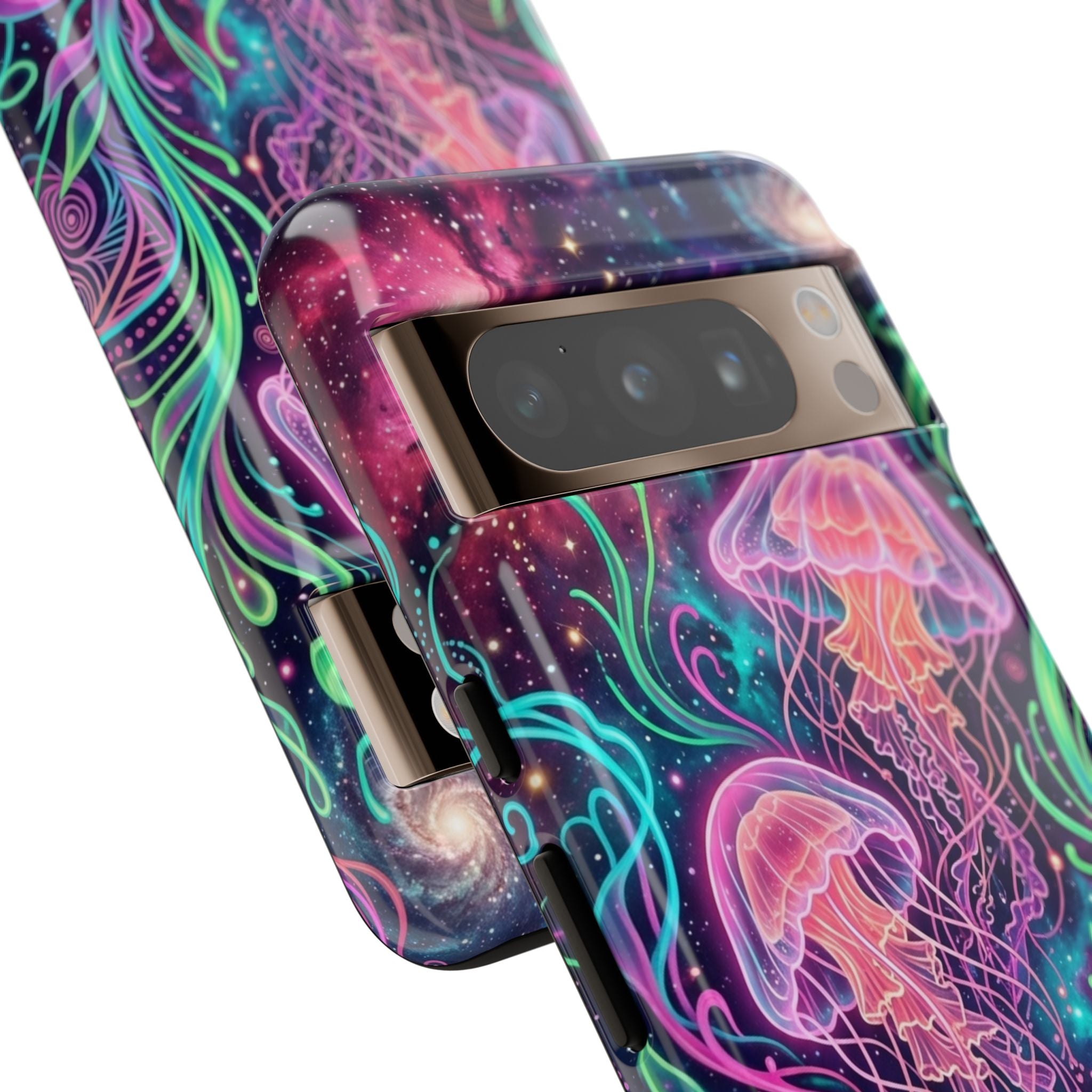 Jellyfish Galaxy Phone Case – Neon Sea Mushroom Tough Case