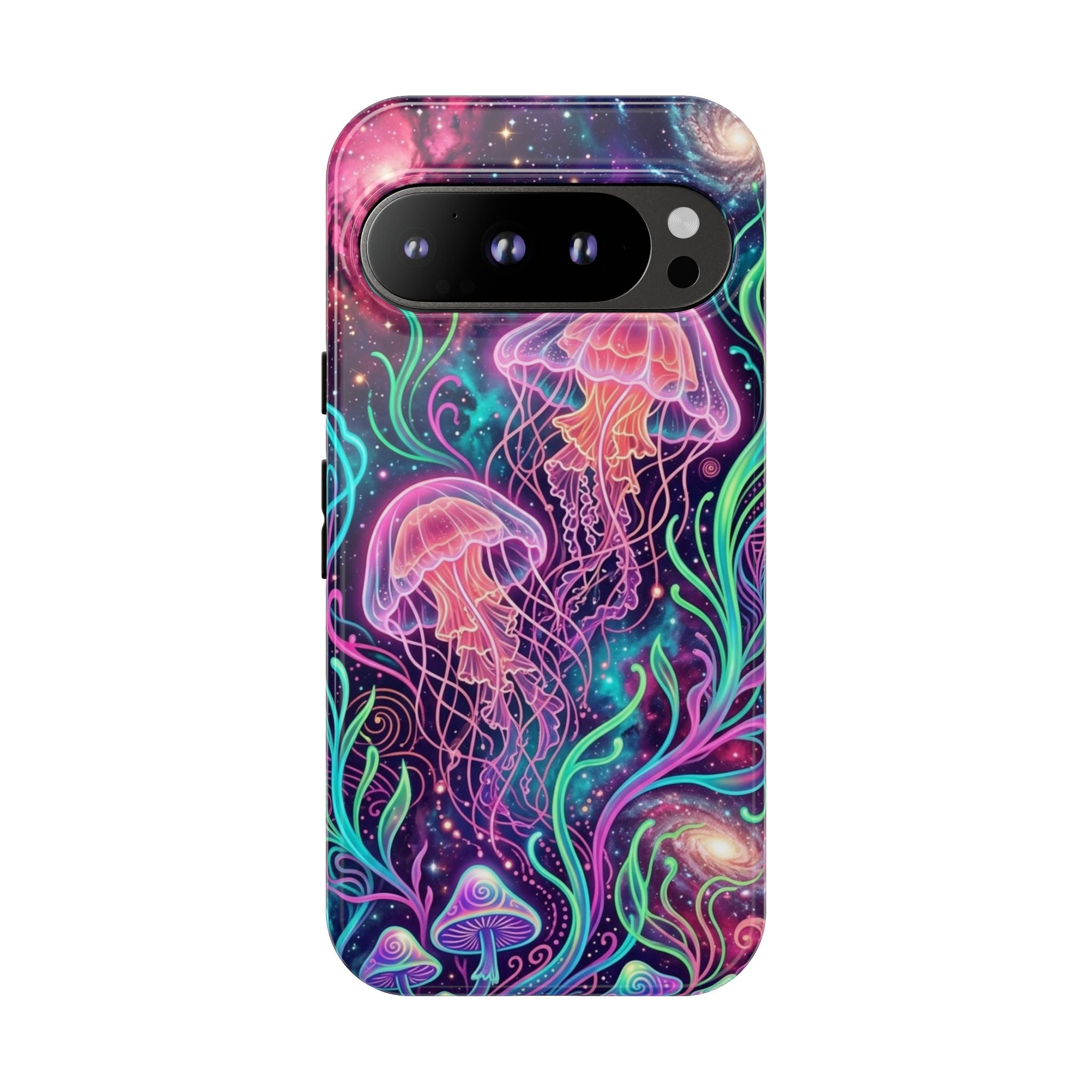 Jellyfish Galaxy Phone Case – Neon Sea Mushroom Tough Case