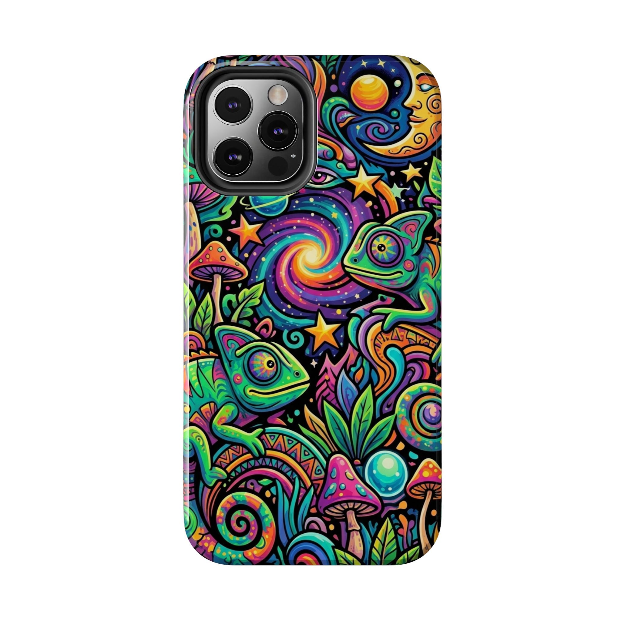 Psychedelic Chameleon Swirl Tough Phone Case