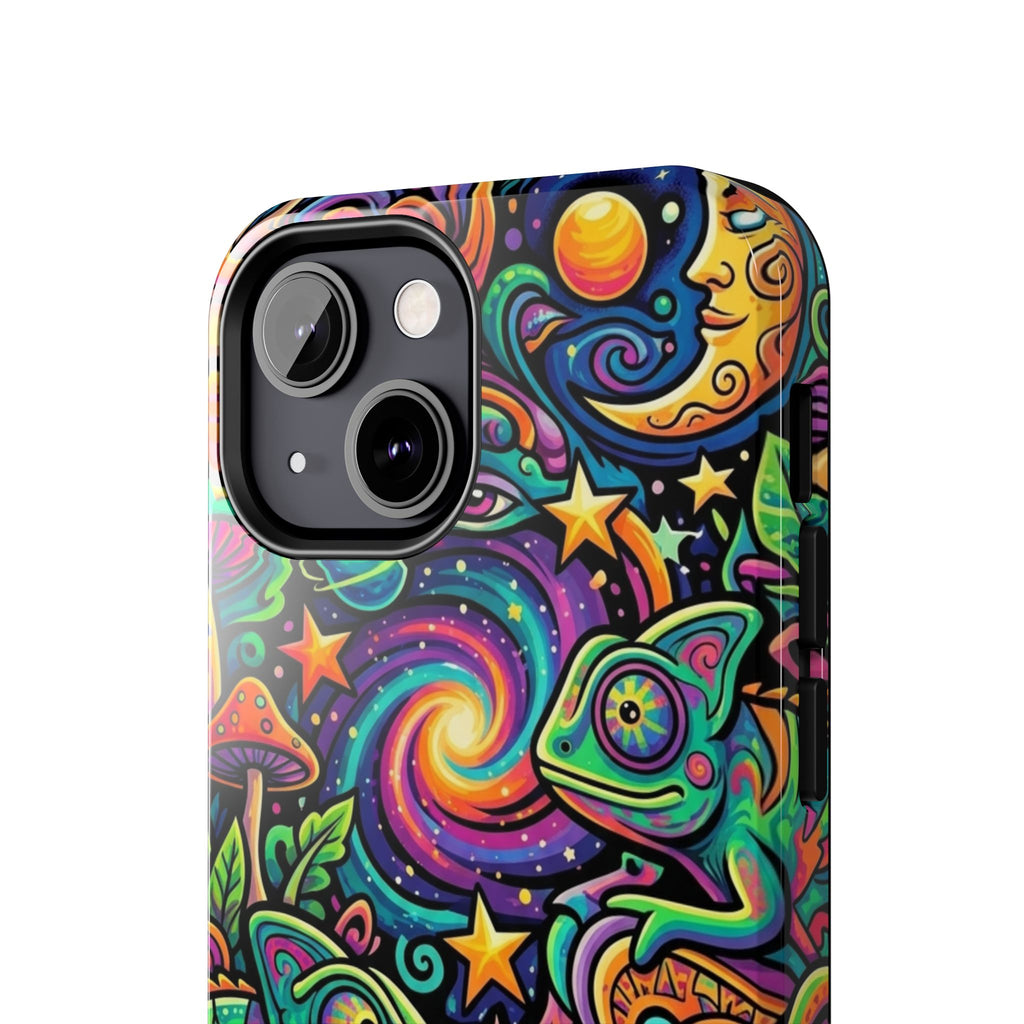 Psychedelic Chameleon Swirl Tough Phone Case
