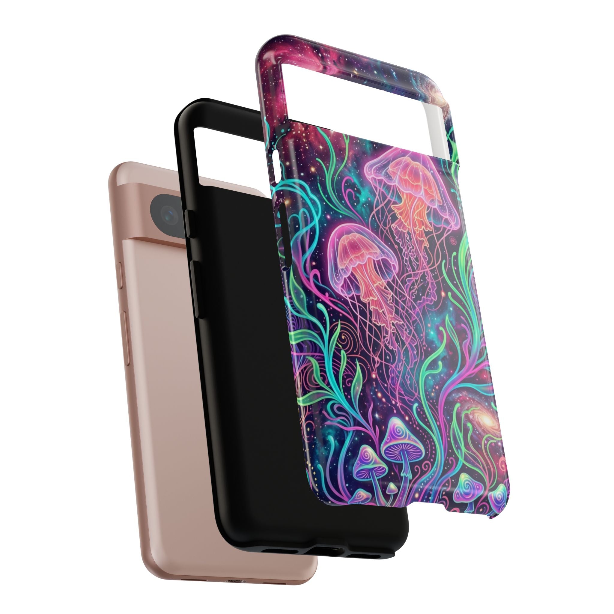 Jellyfish Galaxy Phone Case – Neon Sea Mushroom Tough Case