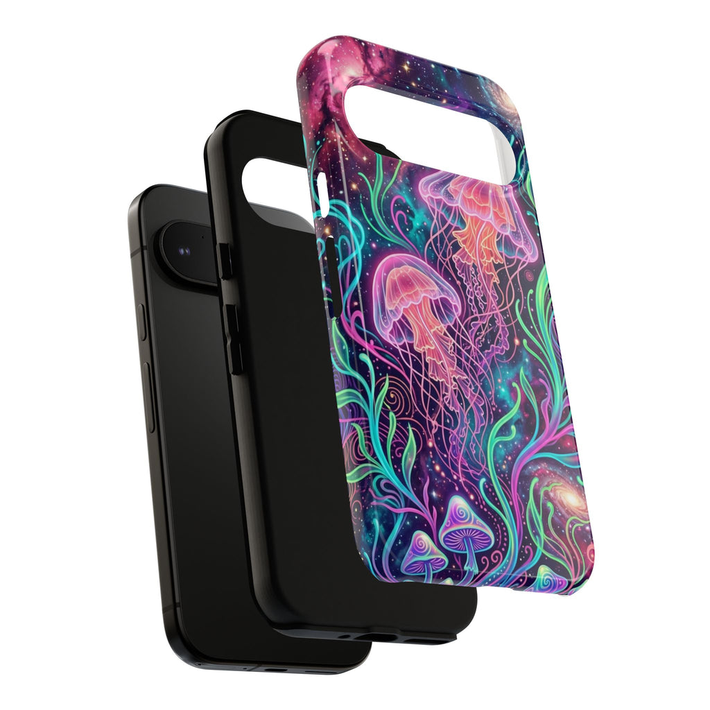 Jellyfish Galaxy Phone Case – Neon Sea Mushroom Tough Case