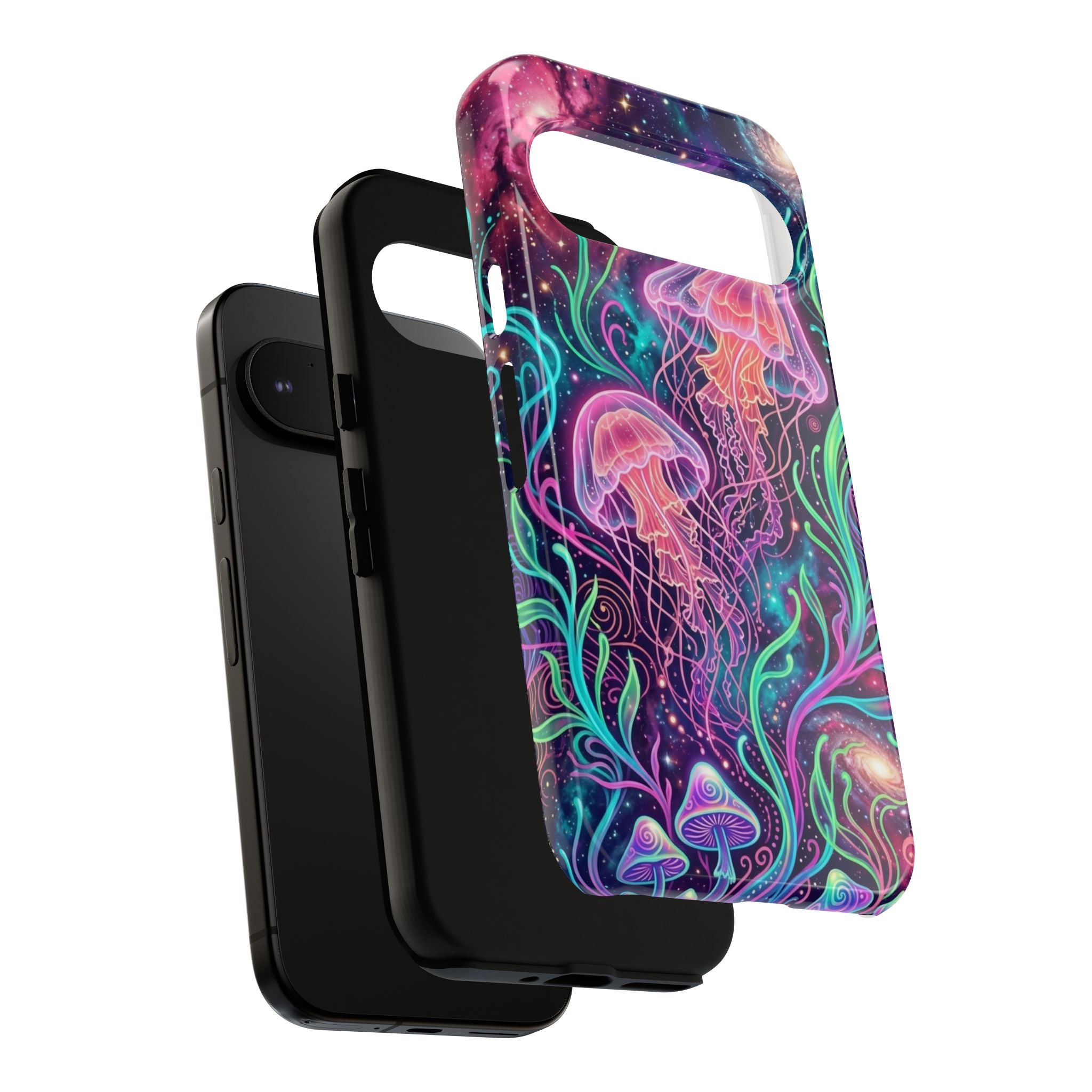 Jellyfish Galaxy Phone Case – Neon Sea Mushroom Tough Case
