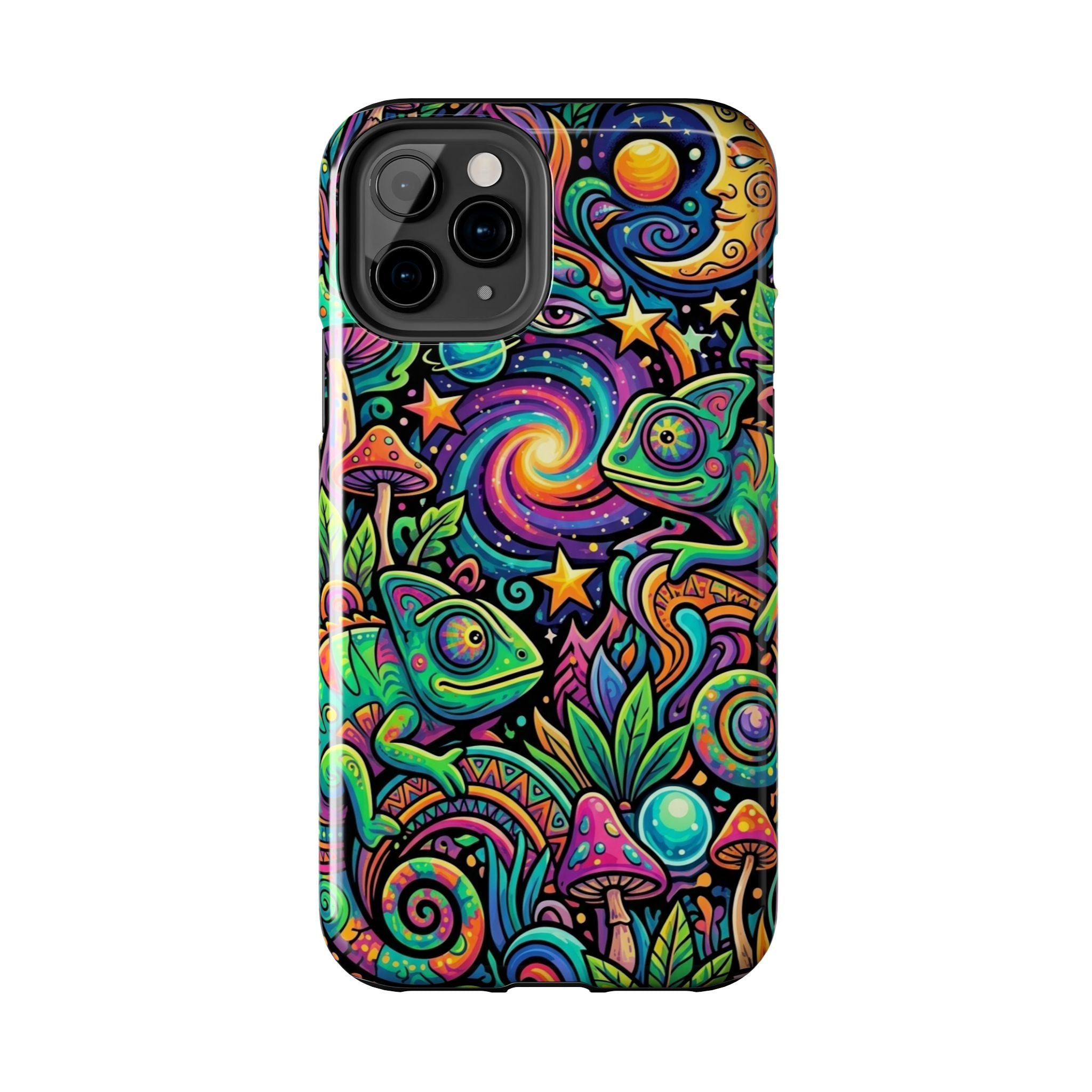 Psychedelic Chameleon Swirl Tough Phone Case