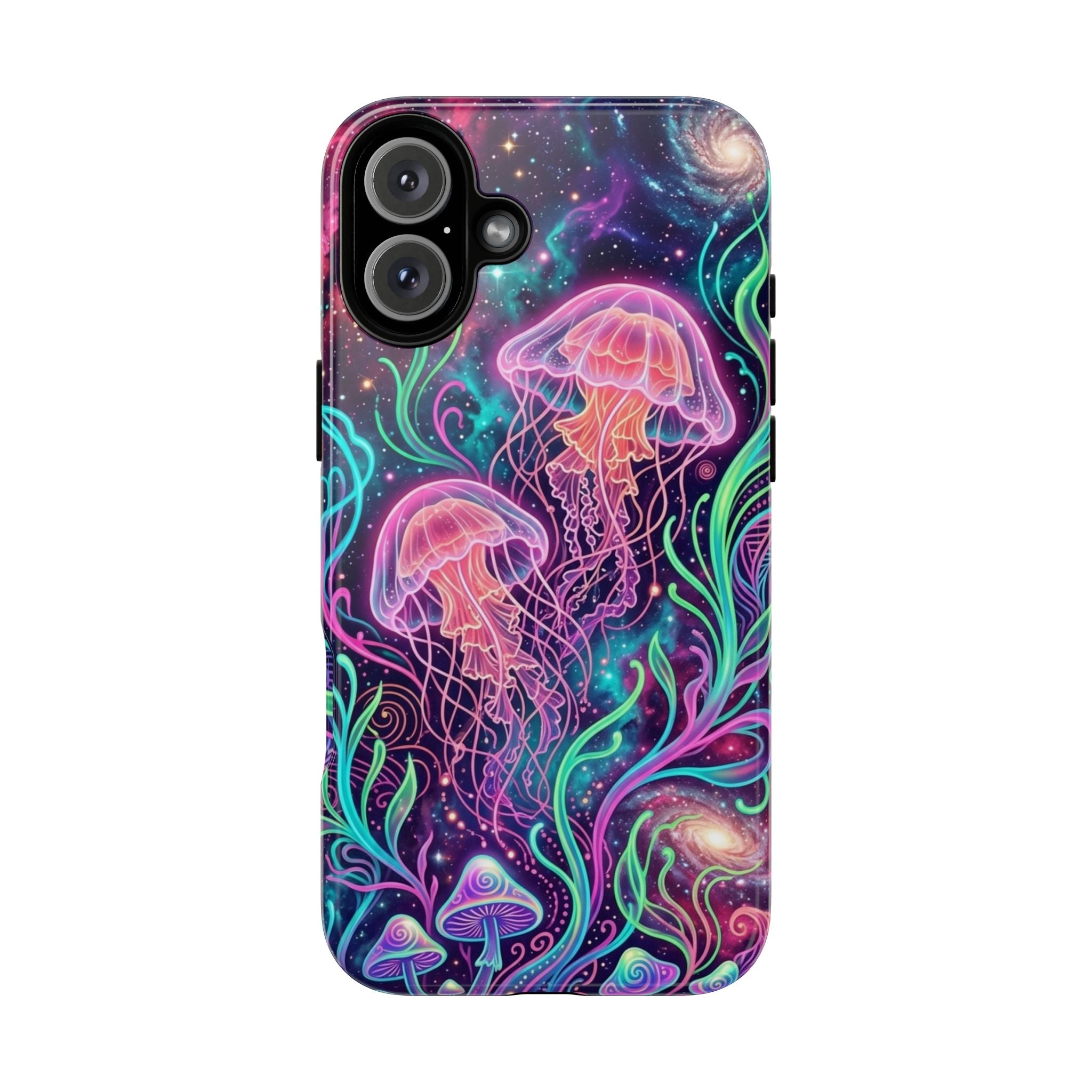 Jellyfish Galaxy Phone Case – Neon Sea Mushroom Tough Case