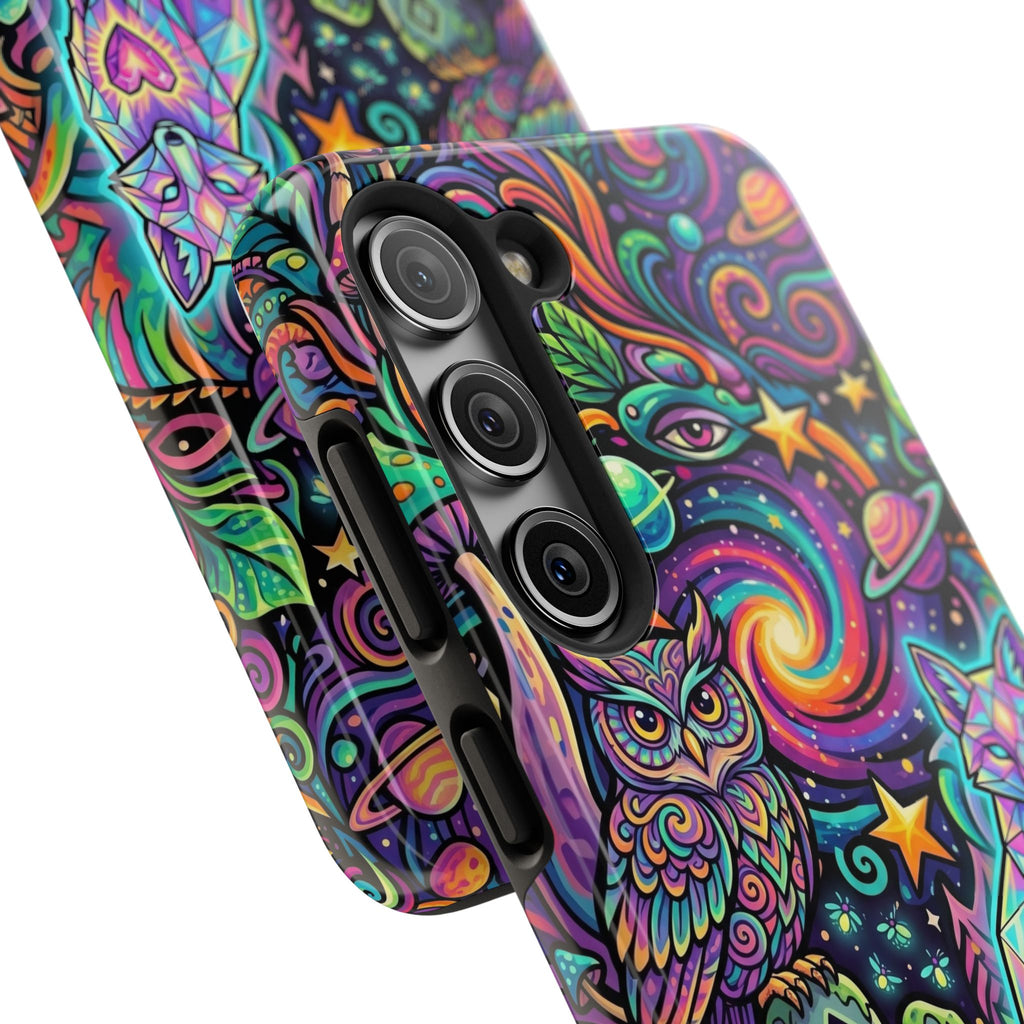Psychedelic Owl/Wolf Tough Phone Cases
