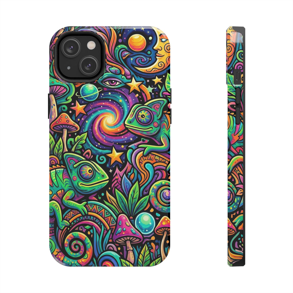 Psychedelic Chameleon Swirl Tough Phone Case