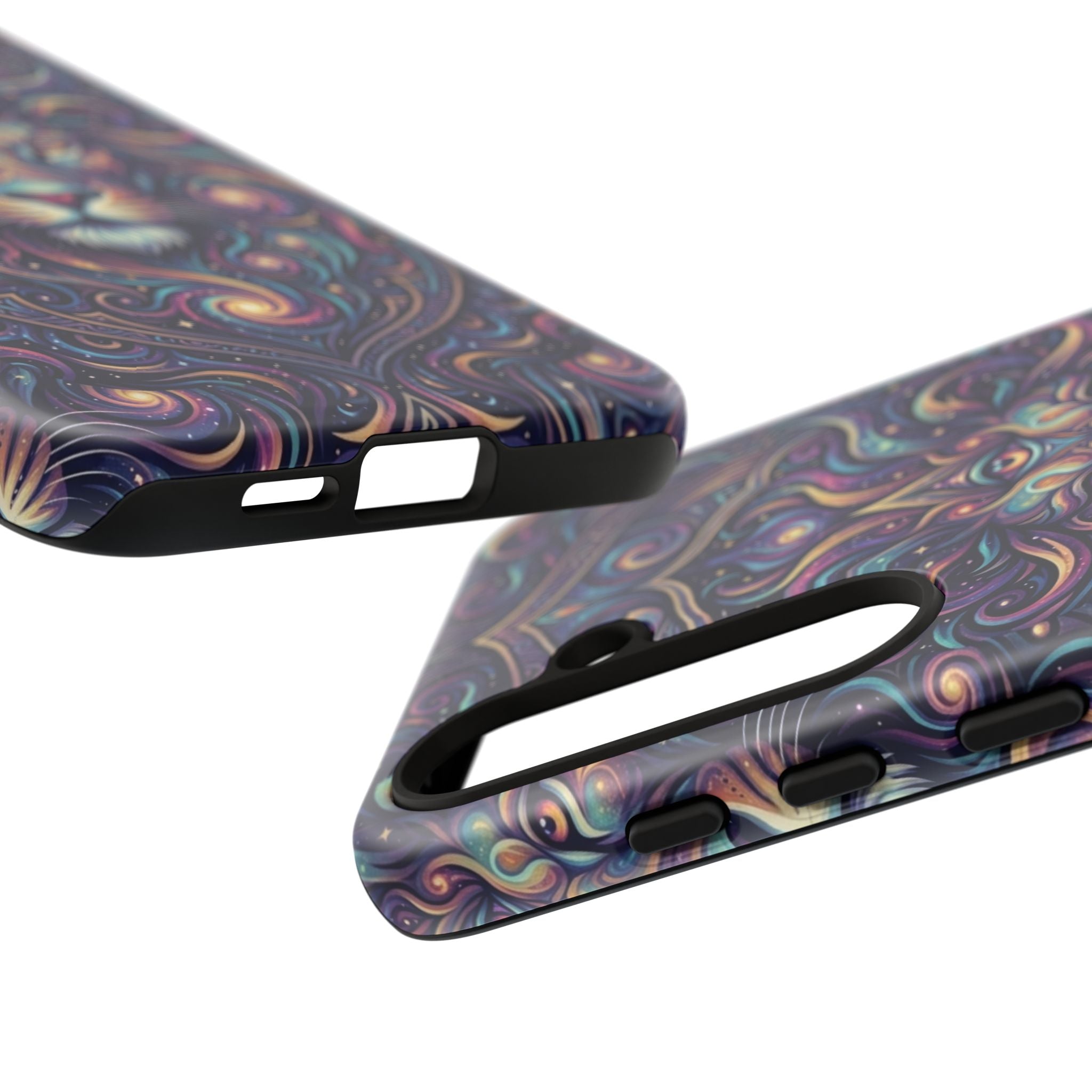 Lion Mandala Phone Case — Psychedelic Swirl Protective Cover