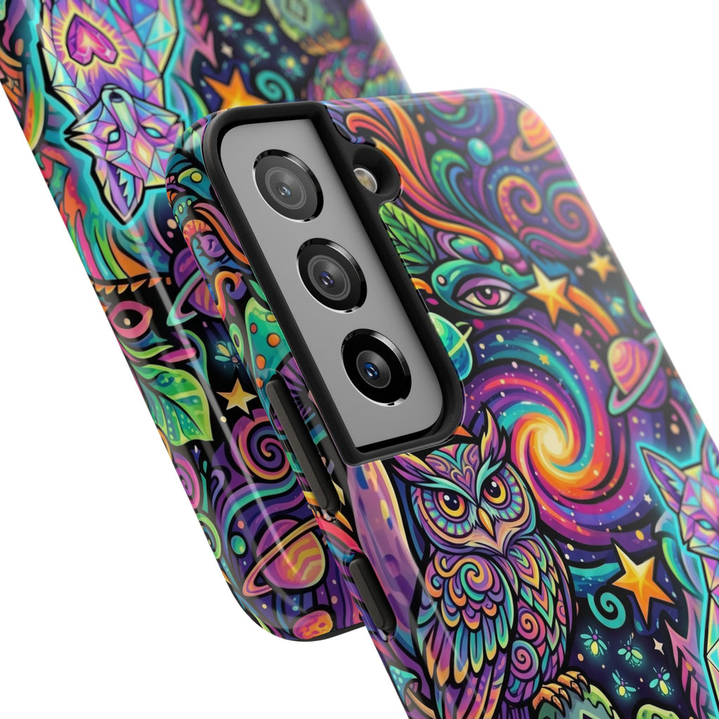 Psychedelic Owl/Wolf Tough Phone Cases