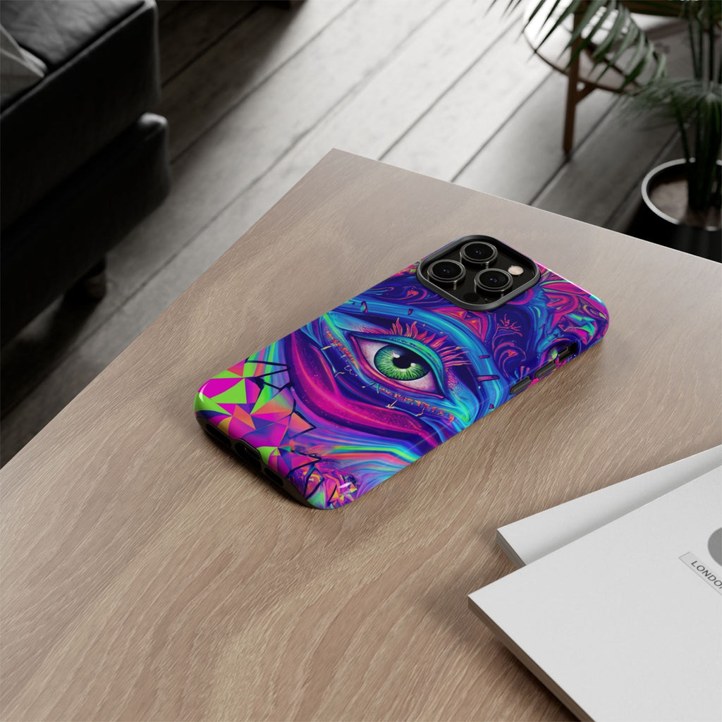 Psychedelic Third Eye Phone Case — Vibrant Retro Trippy Protective Cover