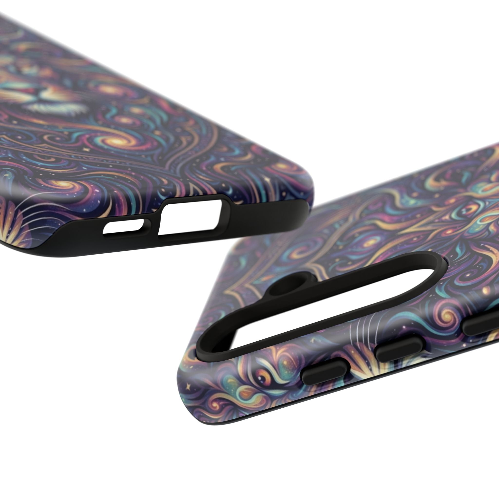 Lion Mandala Phone Case — Psychedelic Swirl Protective Cover