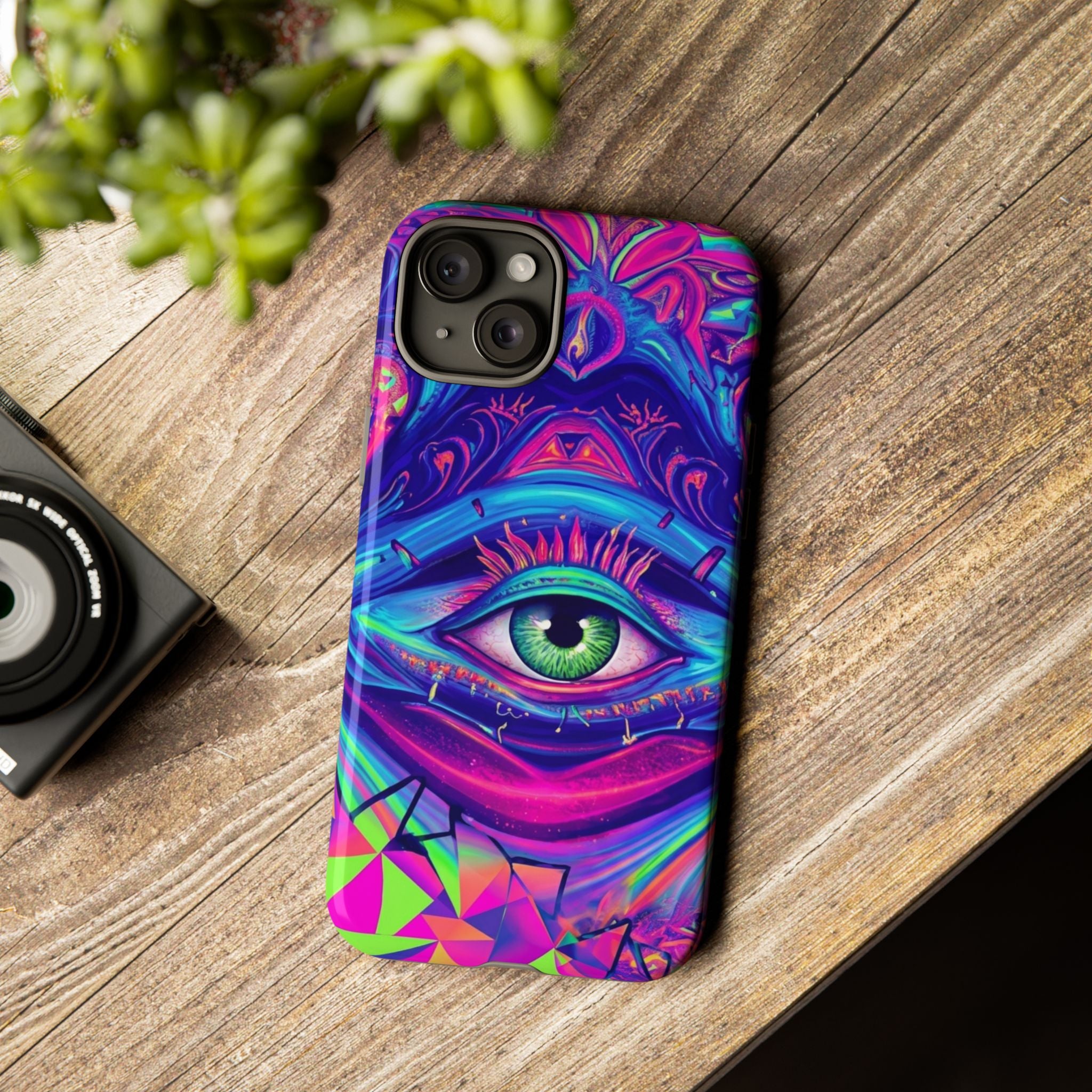 Psychedelic Third Eye Phone Case — Vibrant Retro Trippy Protective Cover