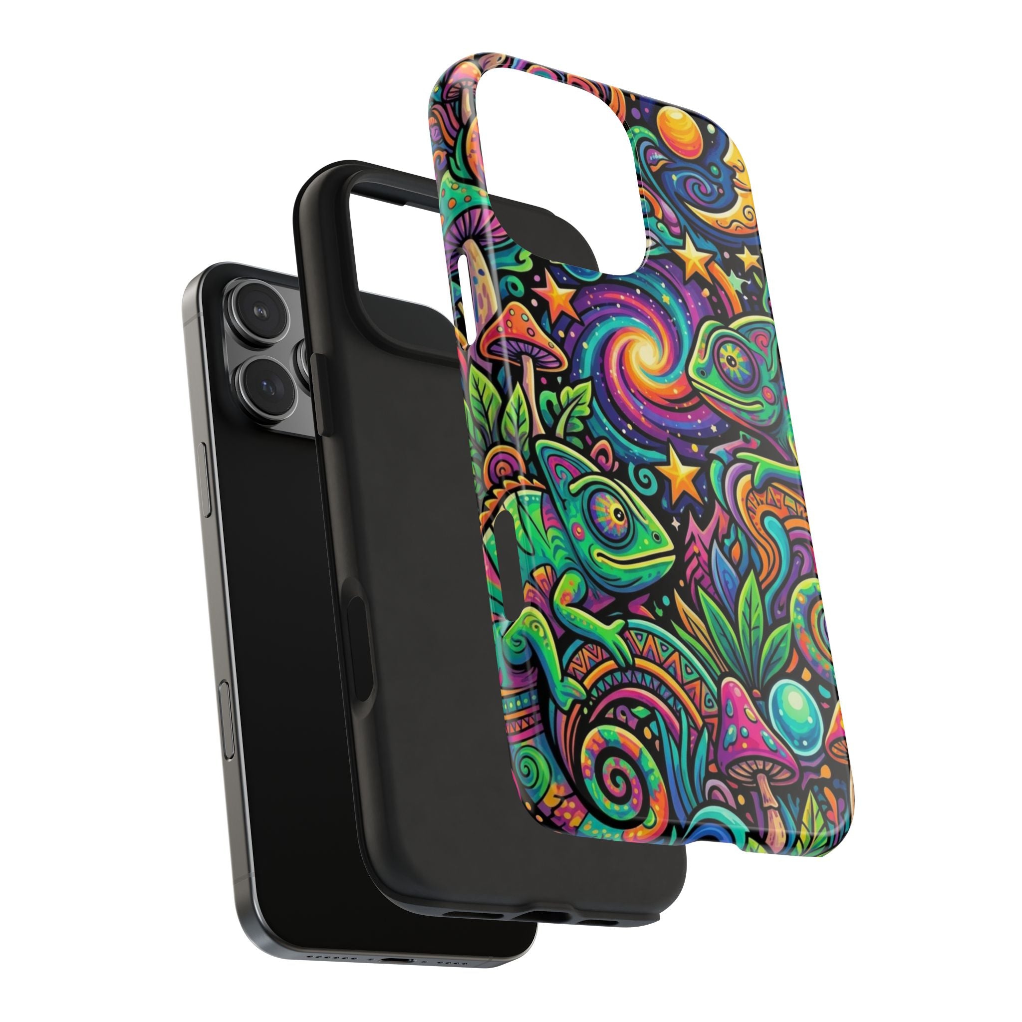 Psychedelic Chameleon Swirl Tough Phone Case