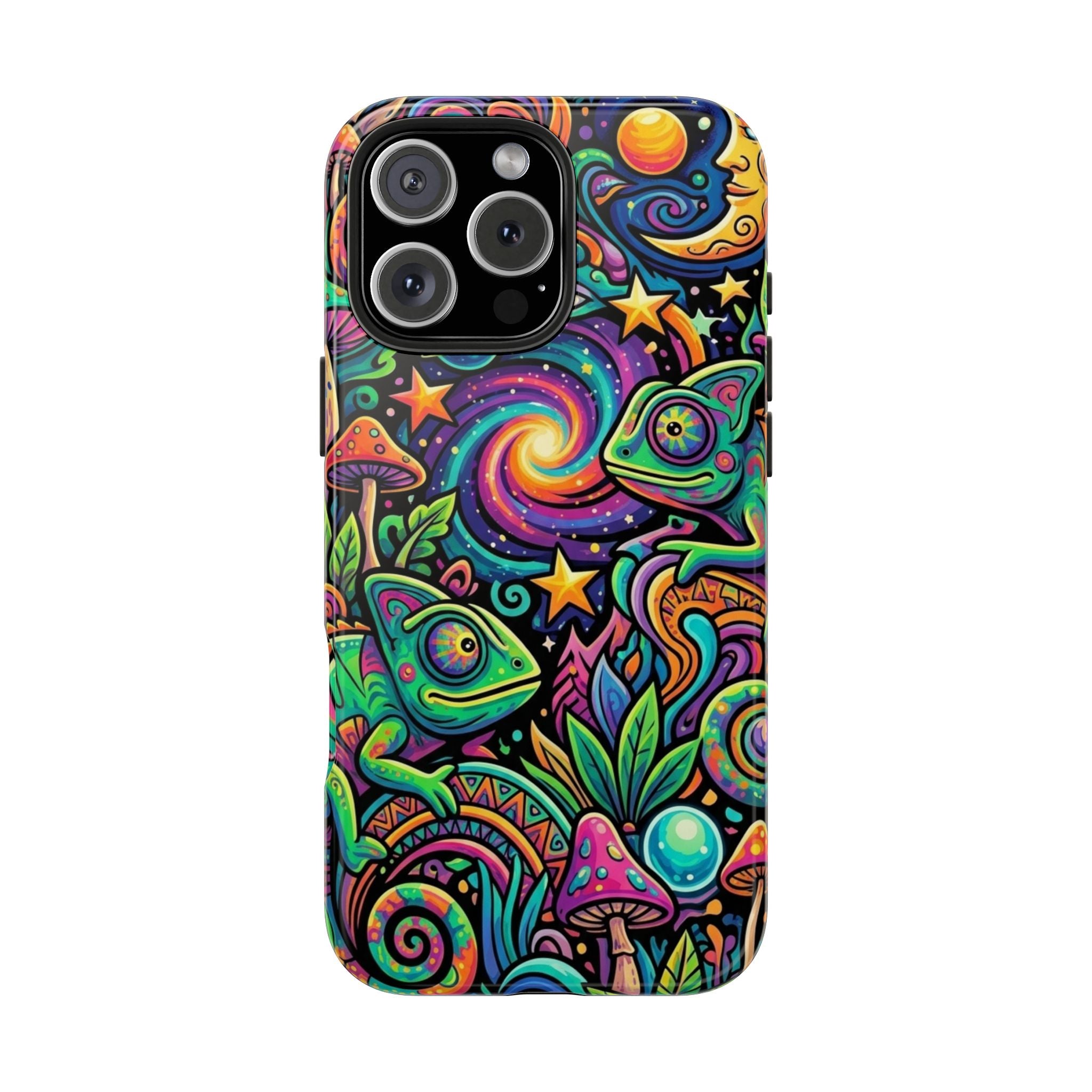 Psychedelic Chameleon Swirl Tough Phone Case