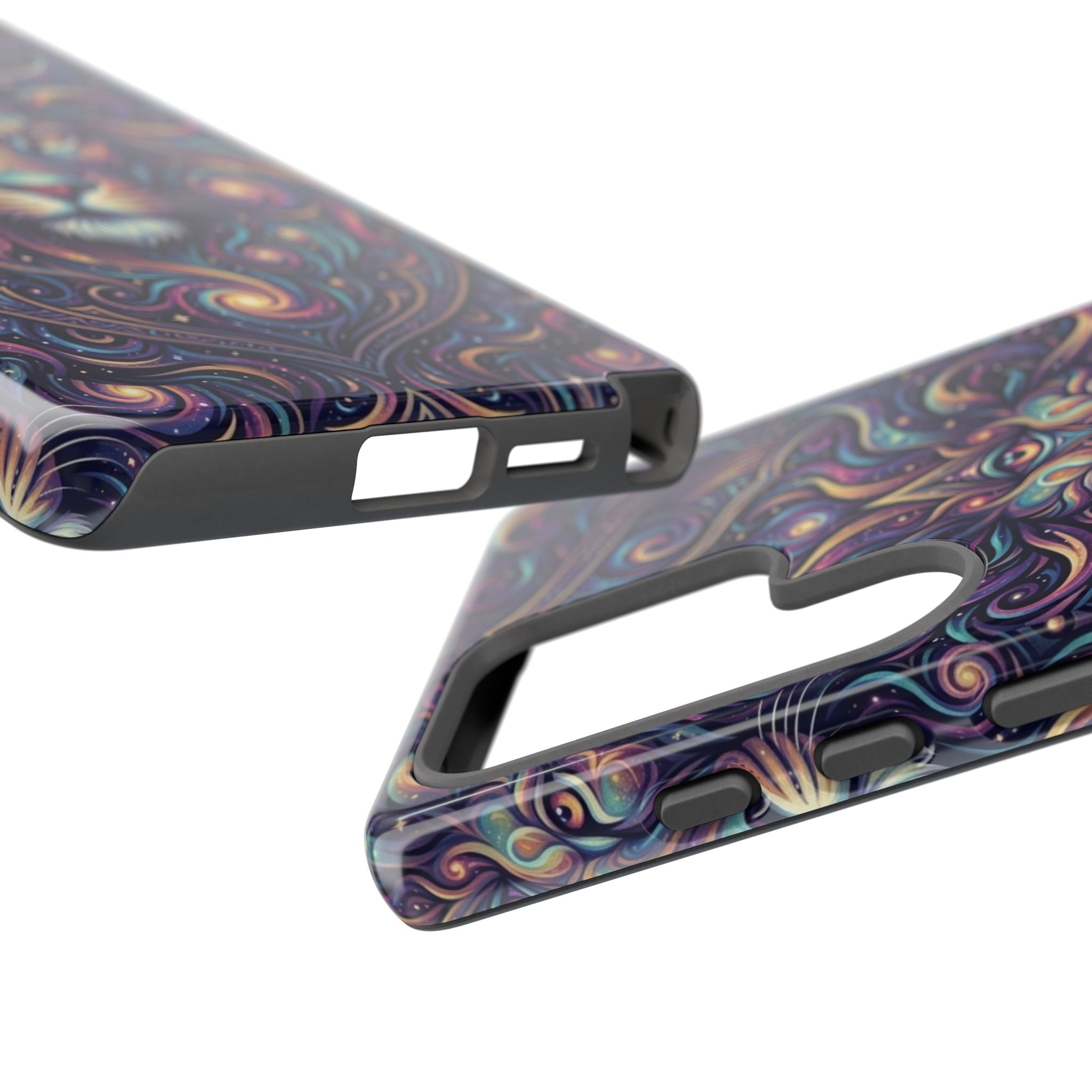 Lion Mandala Phone Case — Psychedelic Swirl Protective Cover