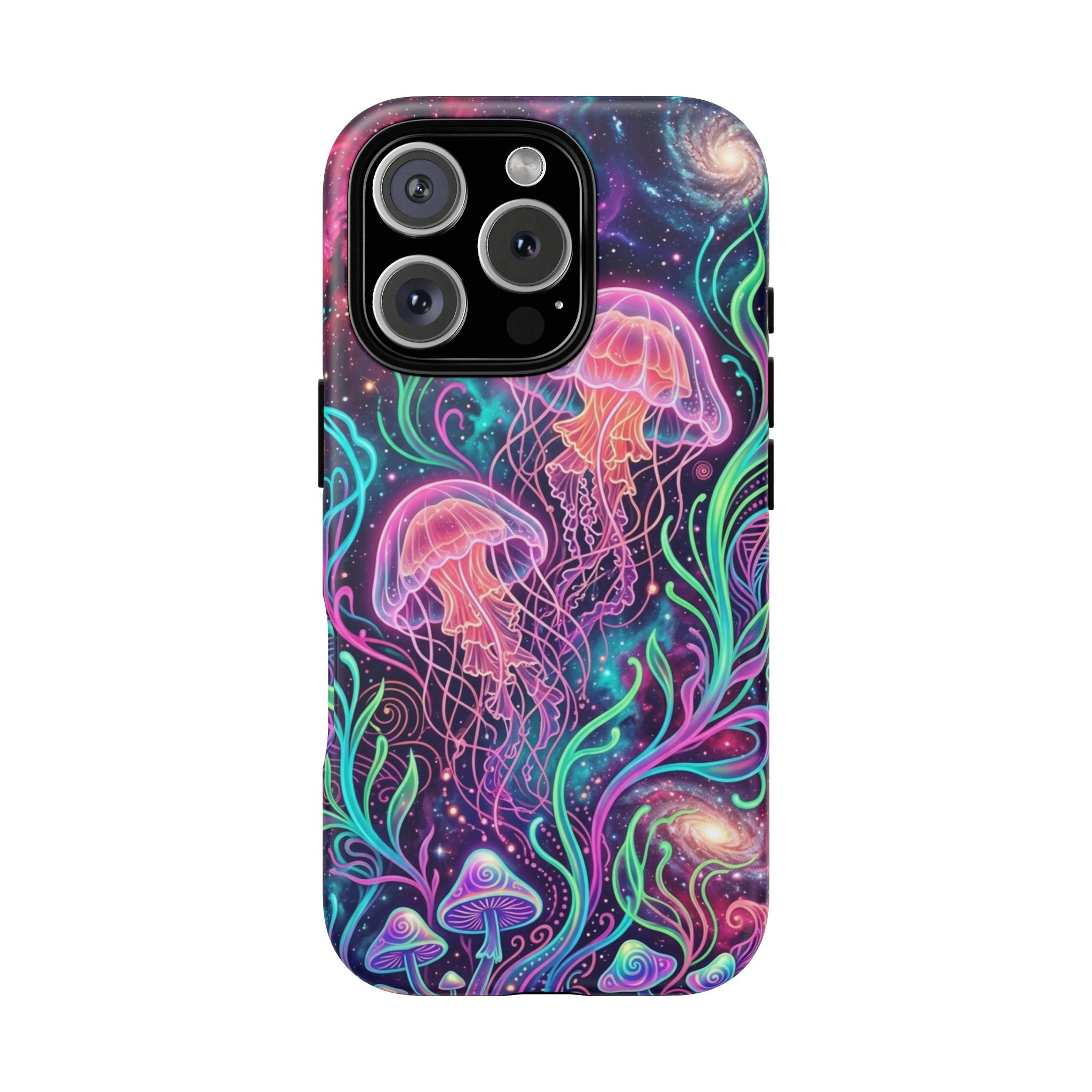 Jellyfish Galaxy Phone Case – Neon Sea Mushroom Tough Case