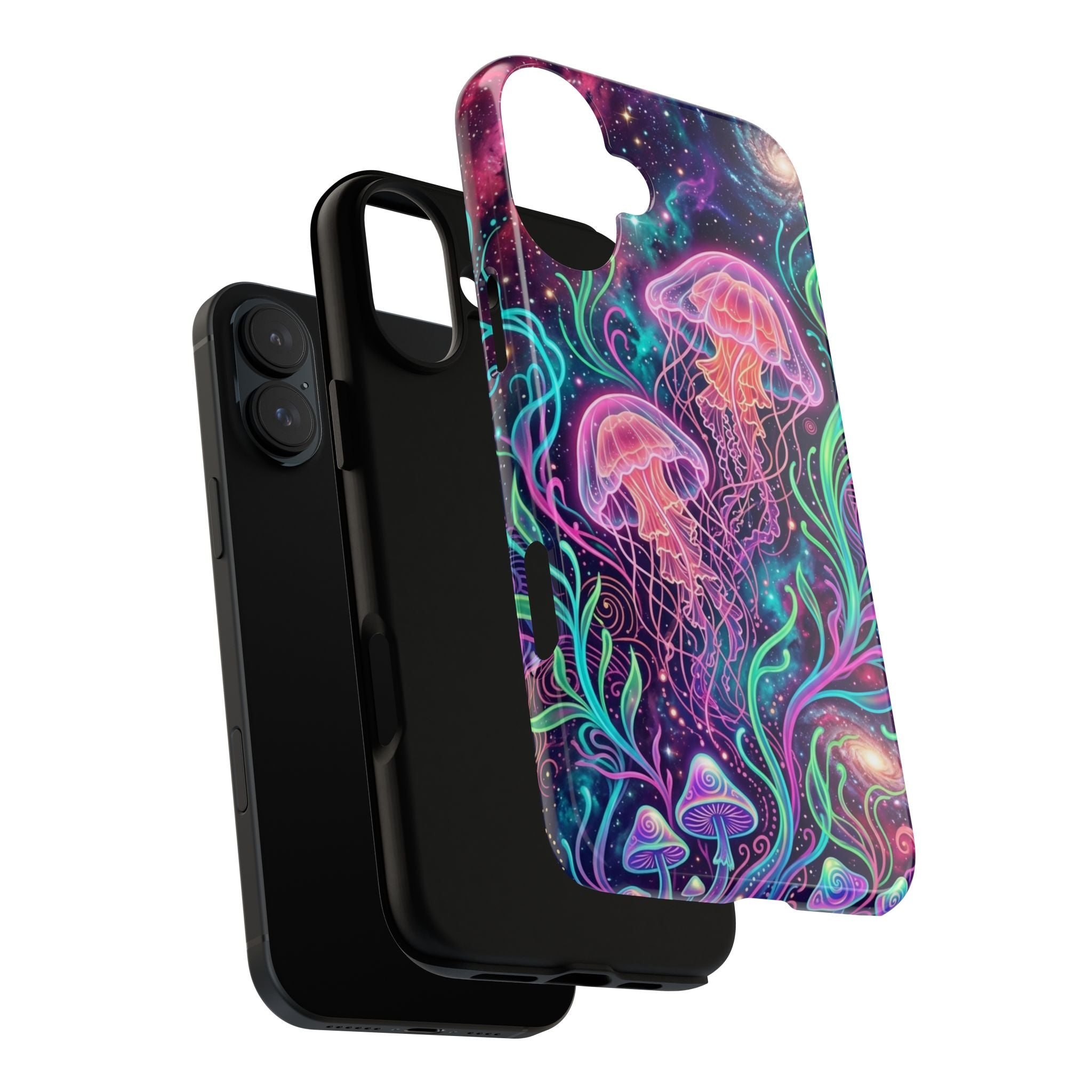 Jellyfish Galaxy Phone Case – Neon Sea Mushroom Tough Case
