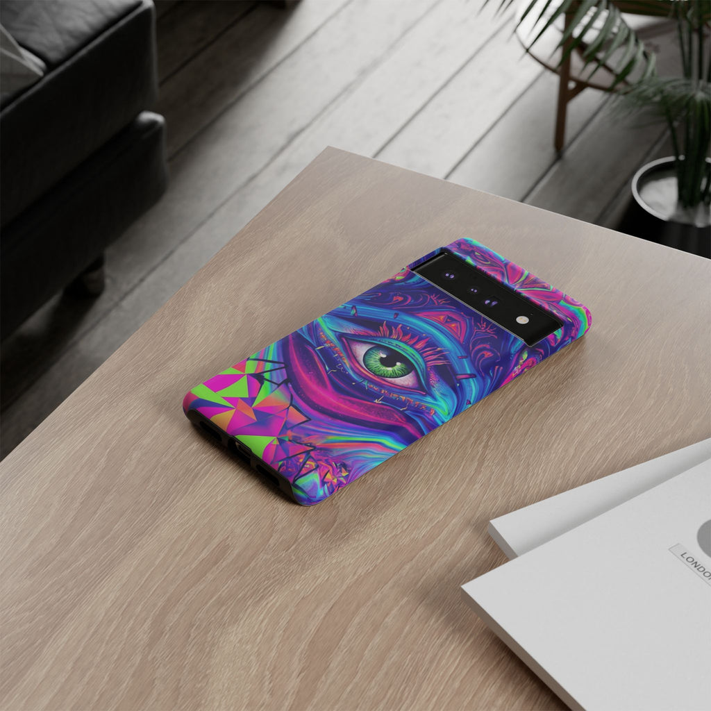 Psychedelic Third Eye Phone Case — Vibrant Retro Trippy Protective Cover