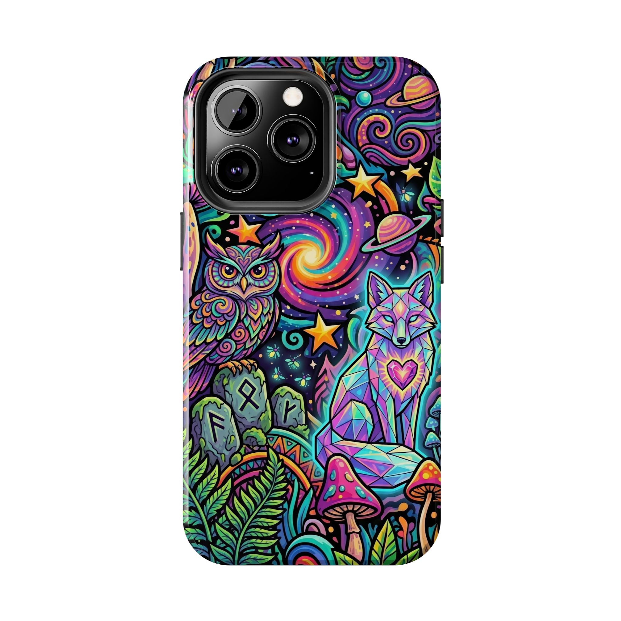 Psychedelic Owl/Wolf Tough Phone Cases
