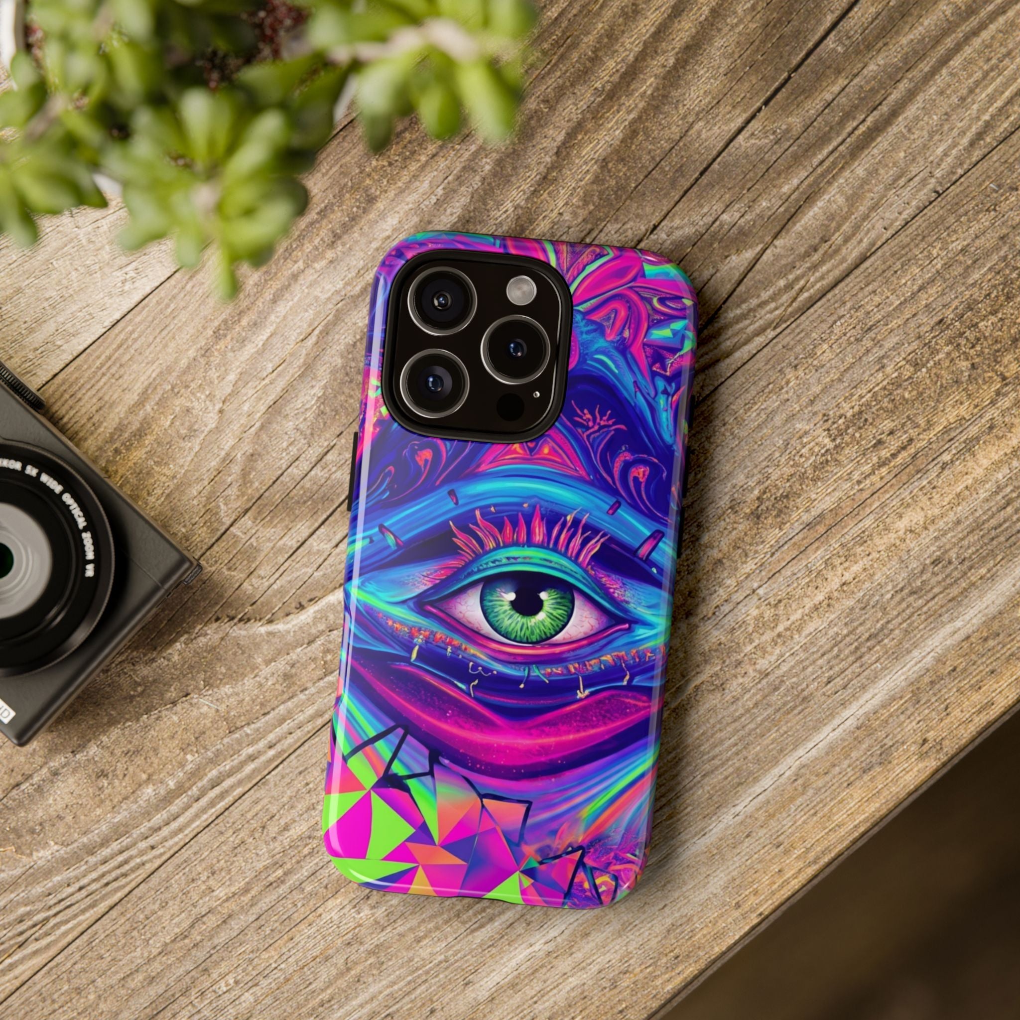 Psychedelic Third Eye Phone Case — Vibrant Retro Trippy Protective Cover