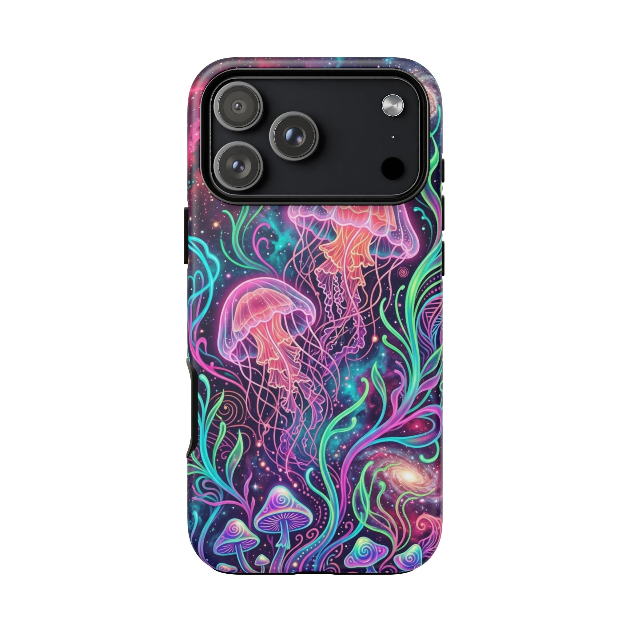 Jellyfish Galaxy Phone Case – Neon Sea Mushroom Tough Case