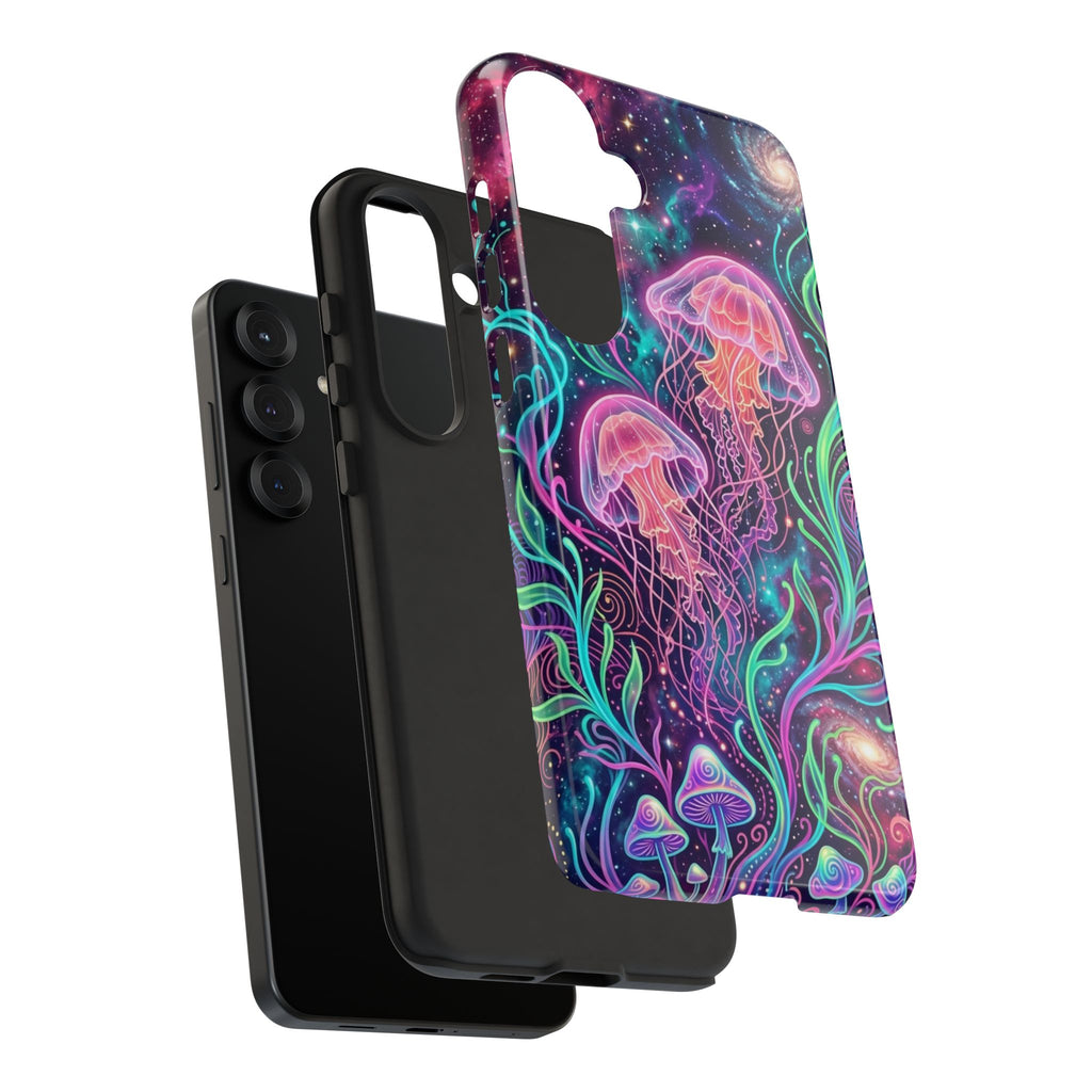 Jellyfish Galaxy Phone Case – Neon Sea Mushroom Tough Case