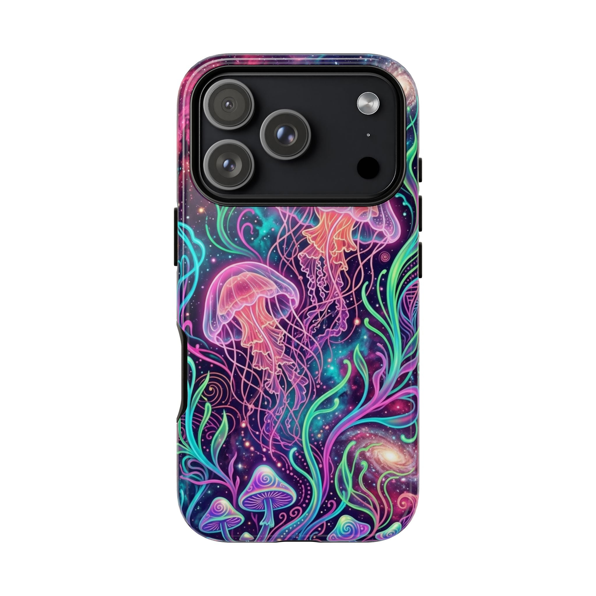 Jellyfish Galaxy Phone Case – Neon Sea Mushroom Tough Case
