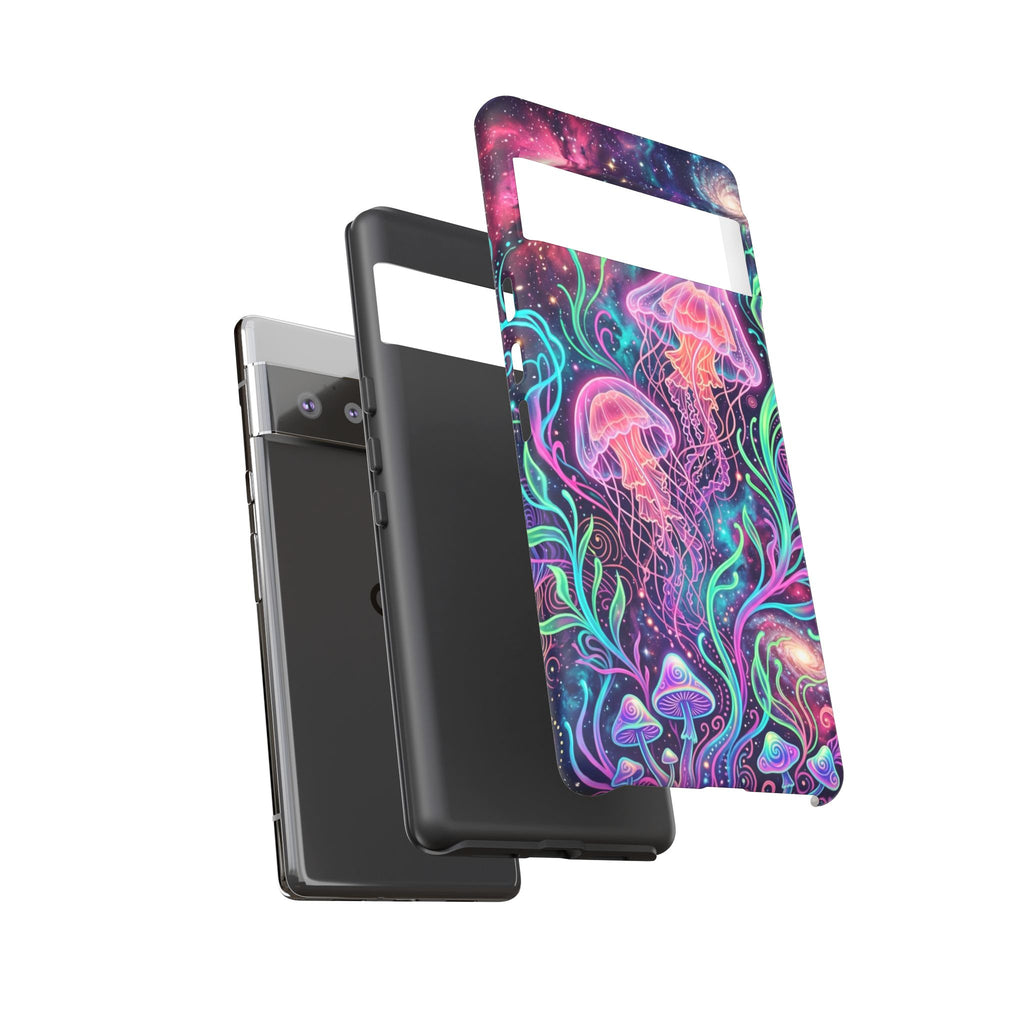 Jellyfish Galaxy Phone Case – Neon Sea Mushroom Tough Case