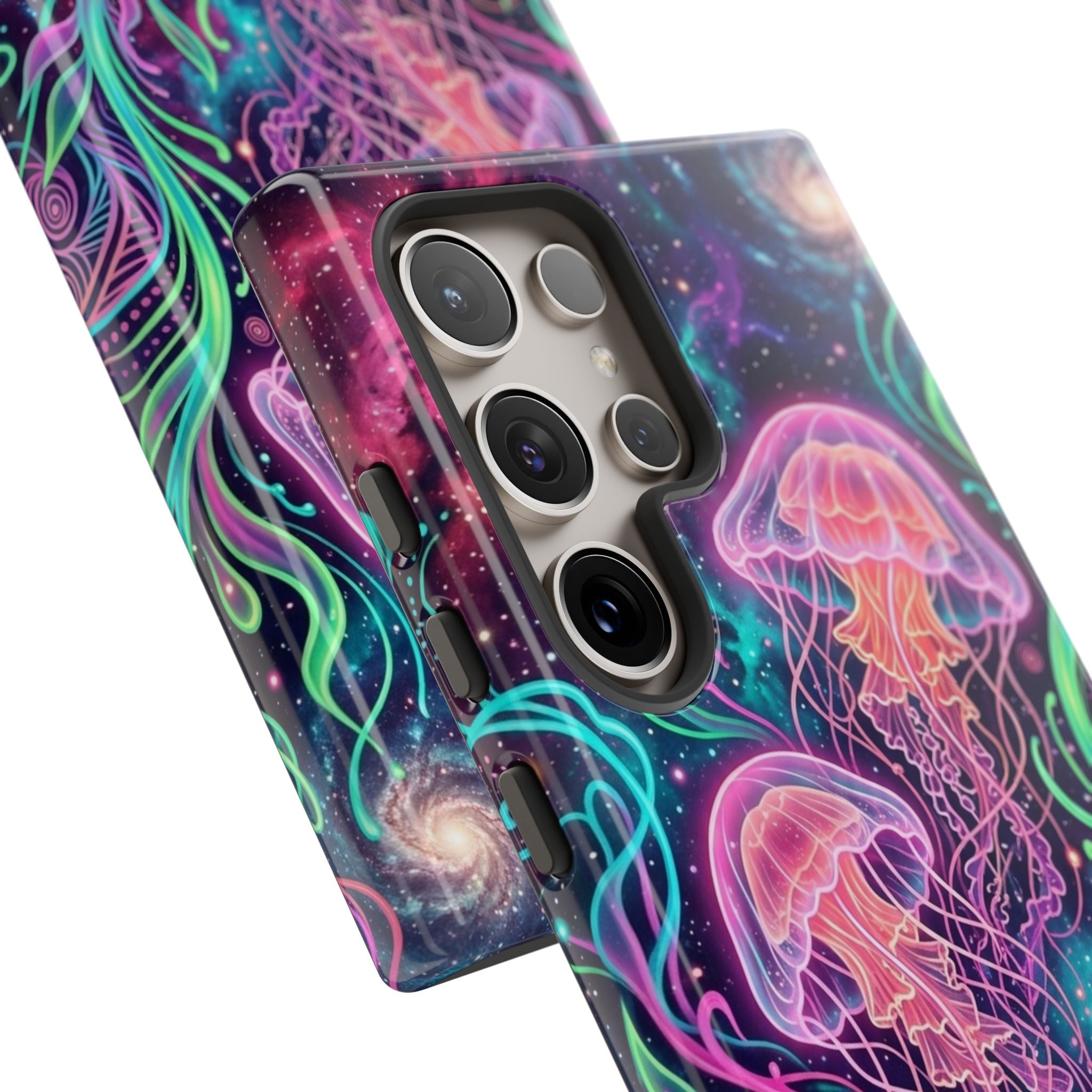 Jellyfish Galaxy Phone Case – Neon Sea Mushroom Tough Case