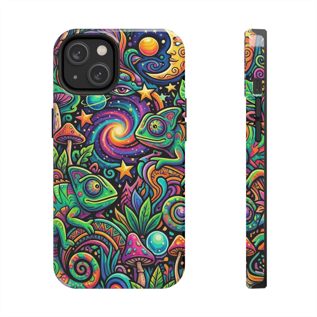 Psychedelic Chameleon Swirl Tough Phone Case