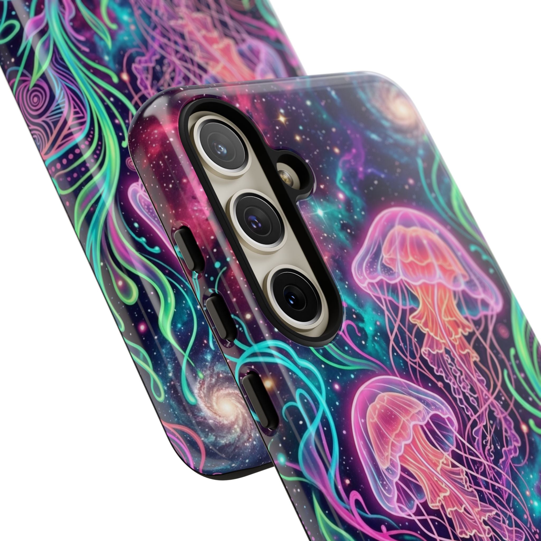 Jellyfish Galaxy Phone Case – Neon Sea Mushroom Tough Case