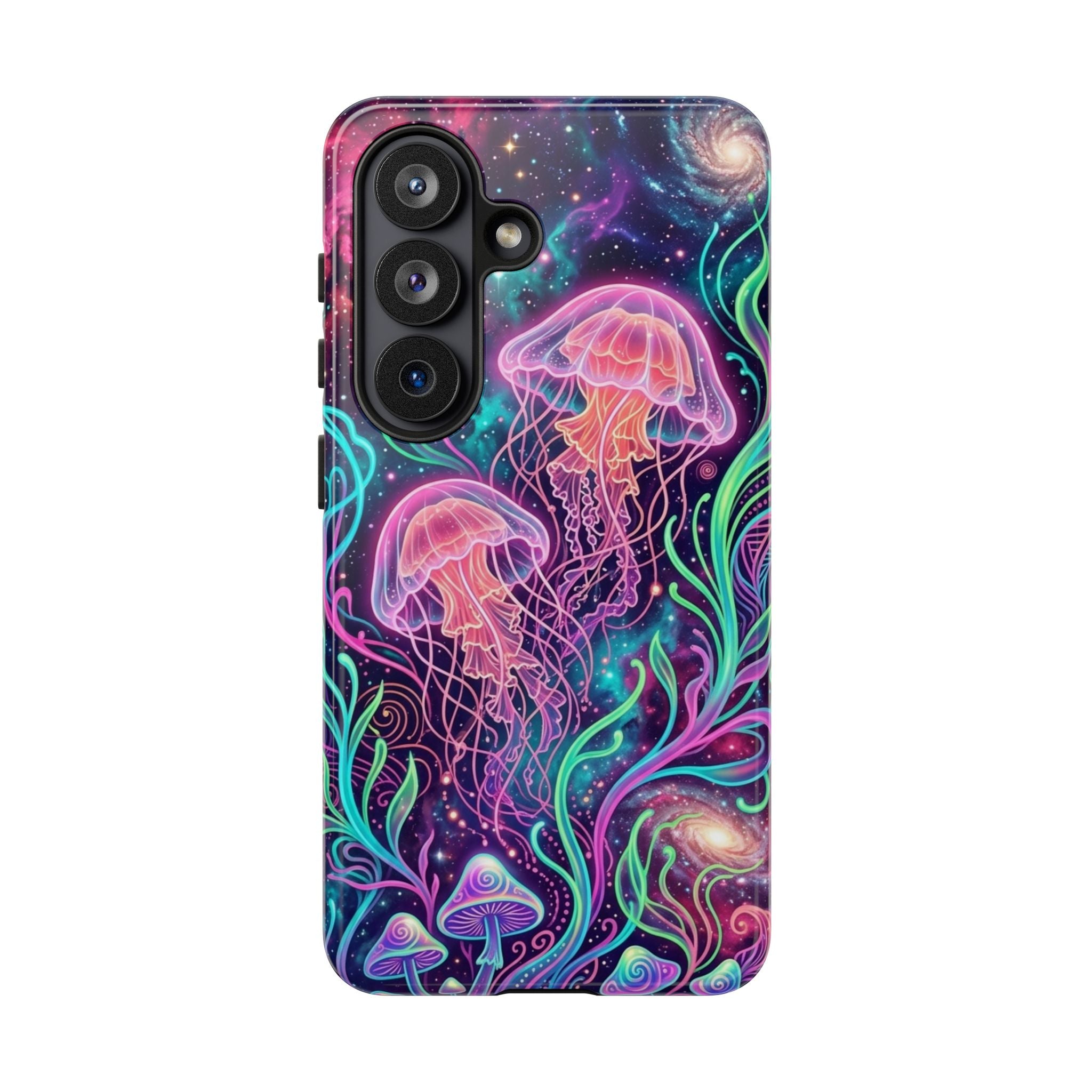 Jellyfish Galaxy Phone Case – Neon Sea Mushroom Tough Case