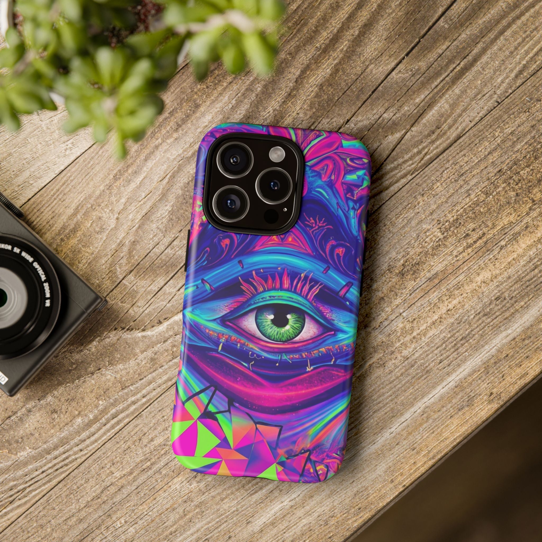 Psychedelic Third Eye Phone Case — Vibrant Retro Trippy Protective Cover