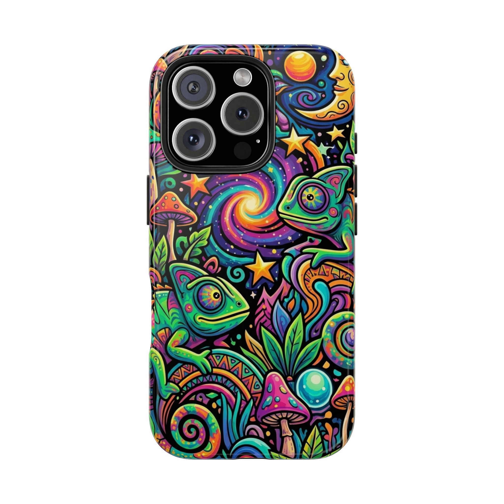Psychedelic Chameleon Swirl Tough Phone Case