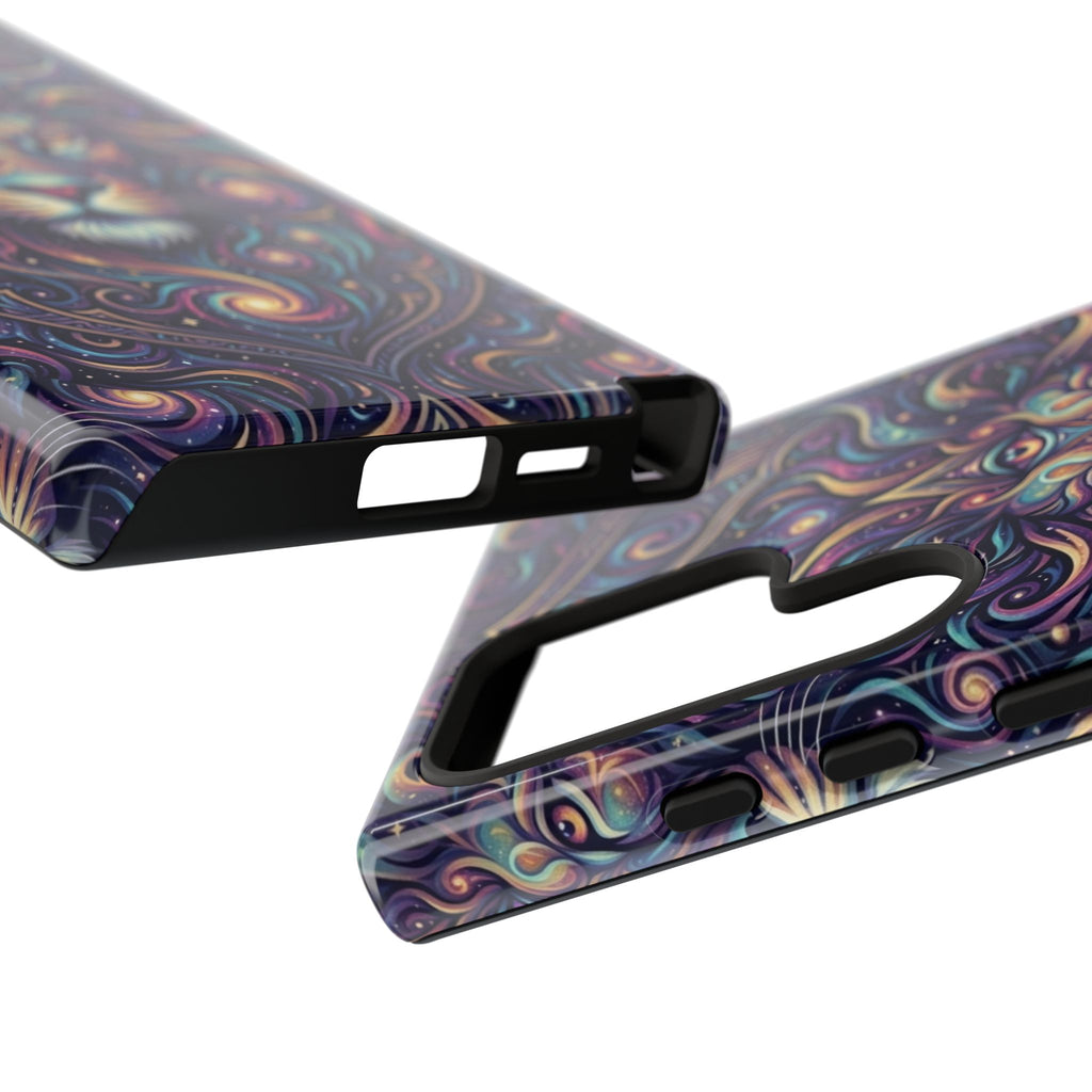 Lion Mandala Phone Case — Psychedelic Swirl Protective Cover