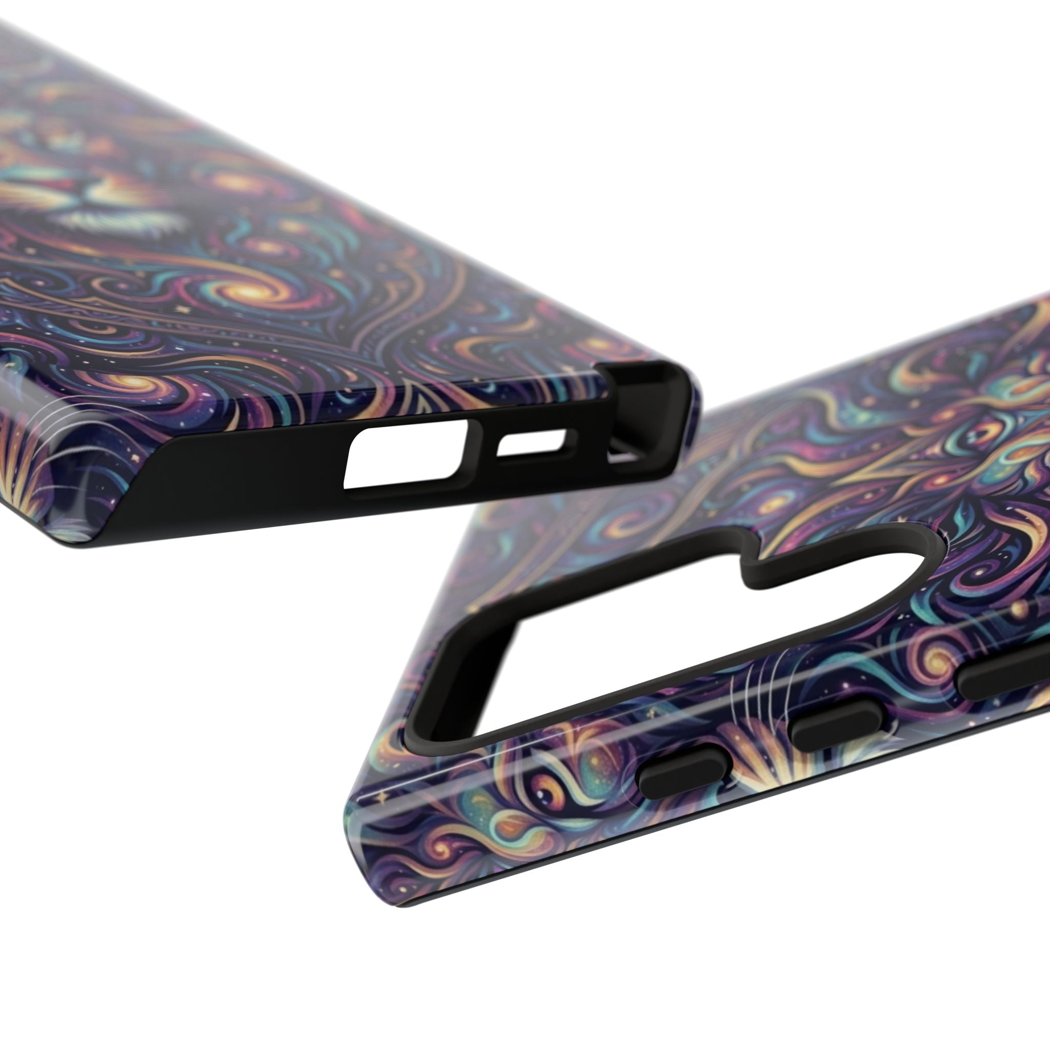 Lion Mandala Phone Case — Psychedelic Swirl Protective Cover