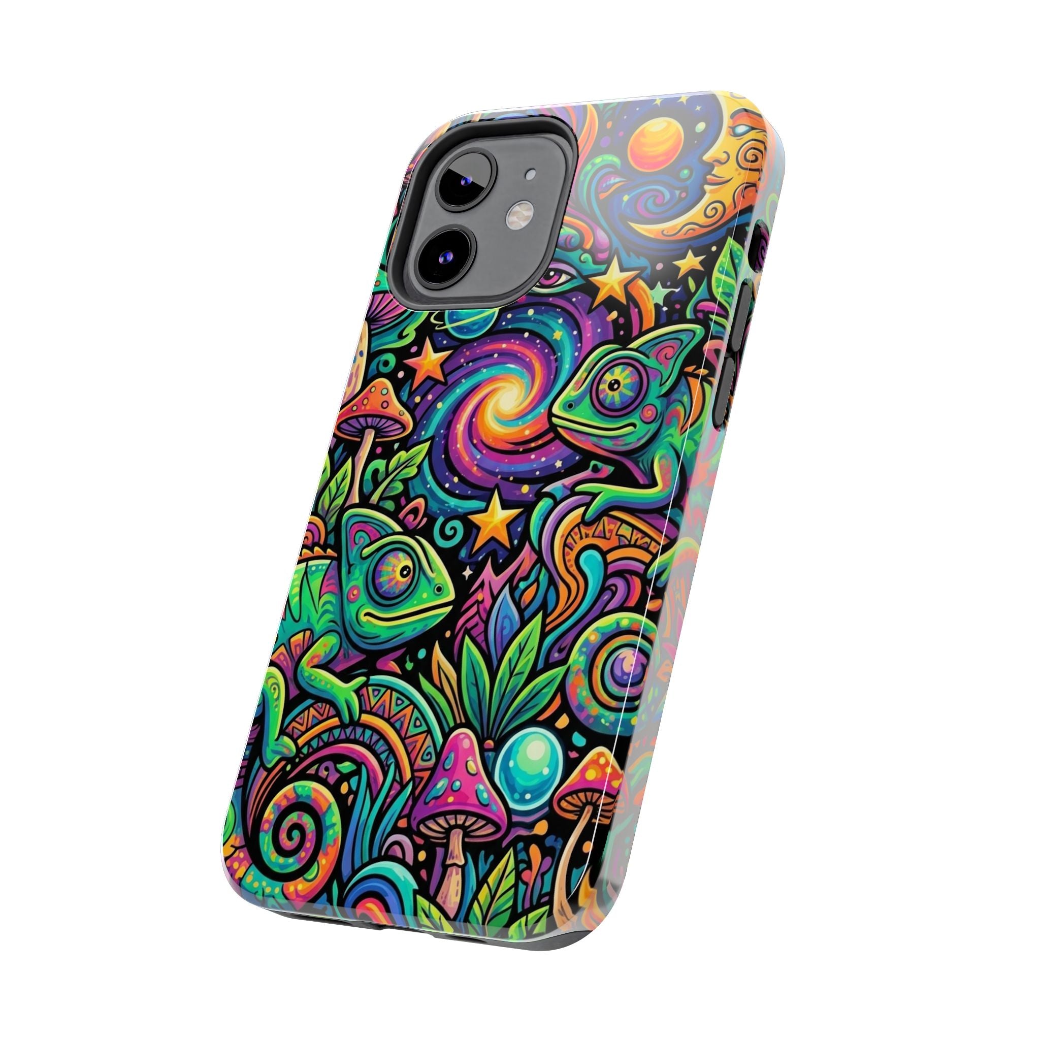 Psychedelic Chameleon Swirl Tough Phone Case