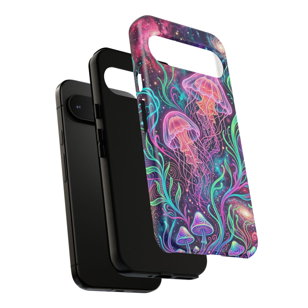 Jellyfish Galaxy Phone Case – Neon Sea Mushroom Tough Case